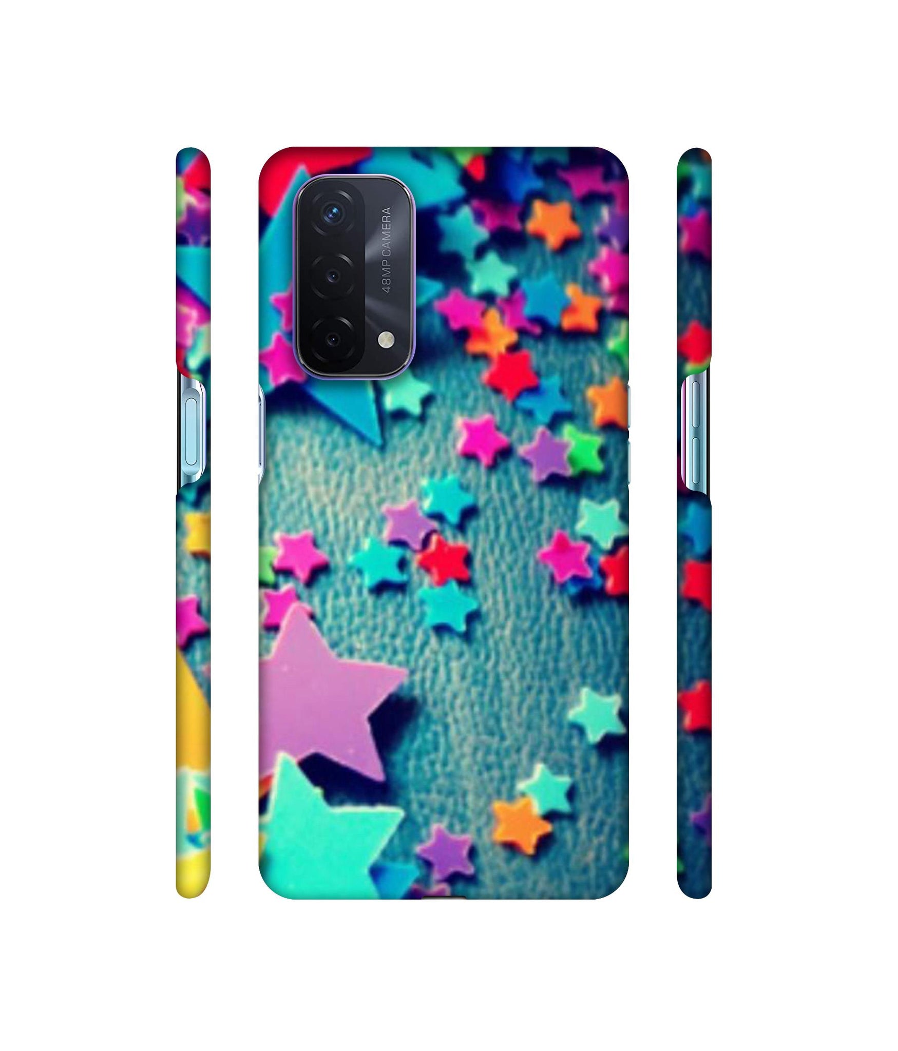 Colorful Stars Designer Hard Back Cover for Oppo A74 5G