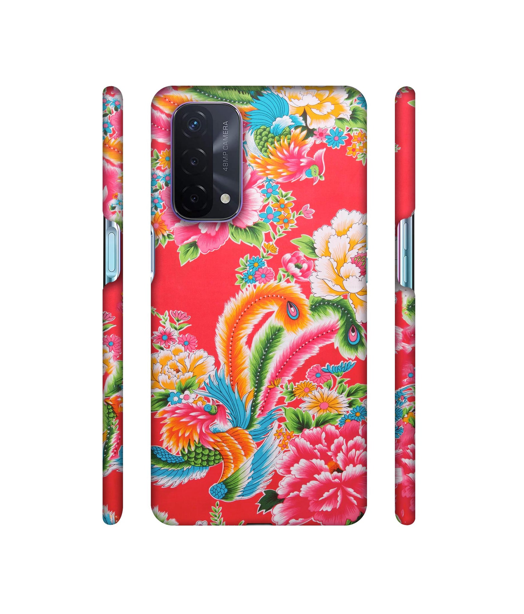Cute Floral Pattern Print Designer Hard Back Cover for Oppo A74 5G