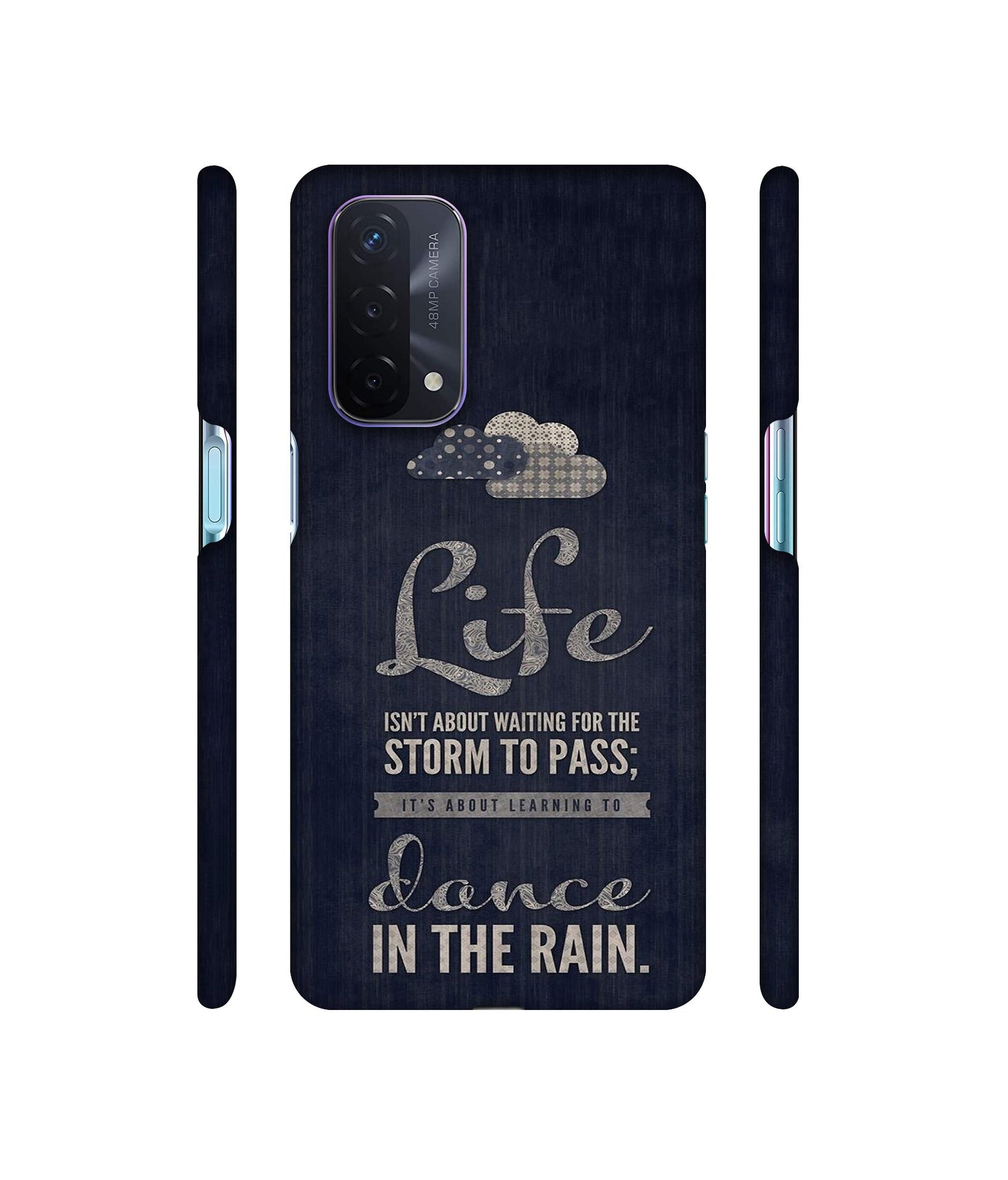 Life in The Rain Designer Hard Back Cover for Oppo A74 5G