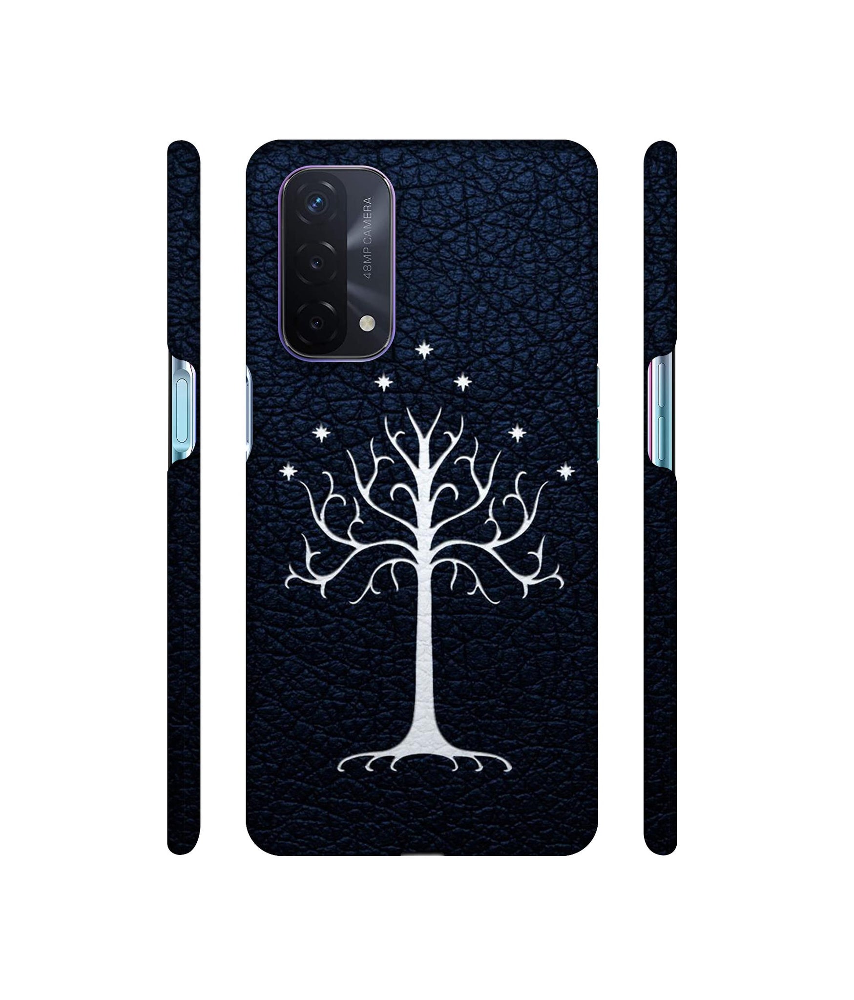 Magic Tree Pattern Designer Hard Back Cover for Oppo A74 5G