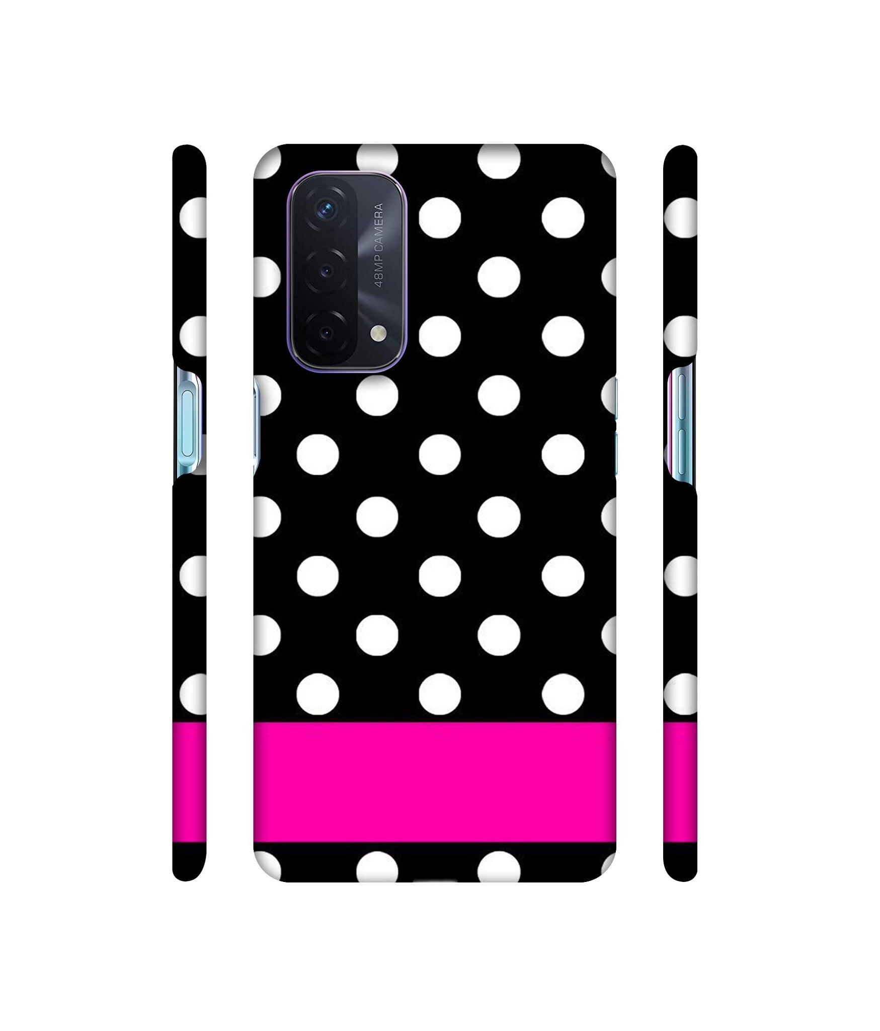 White Dots Pattern Designer Hard Back Cover for Oppo A74 5G