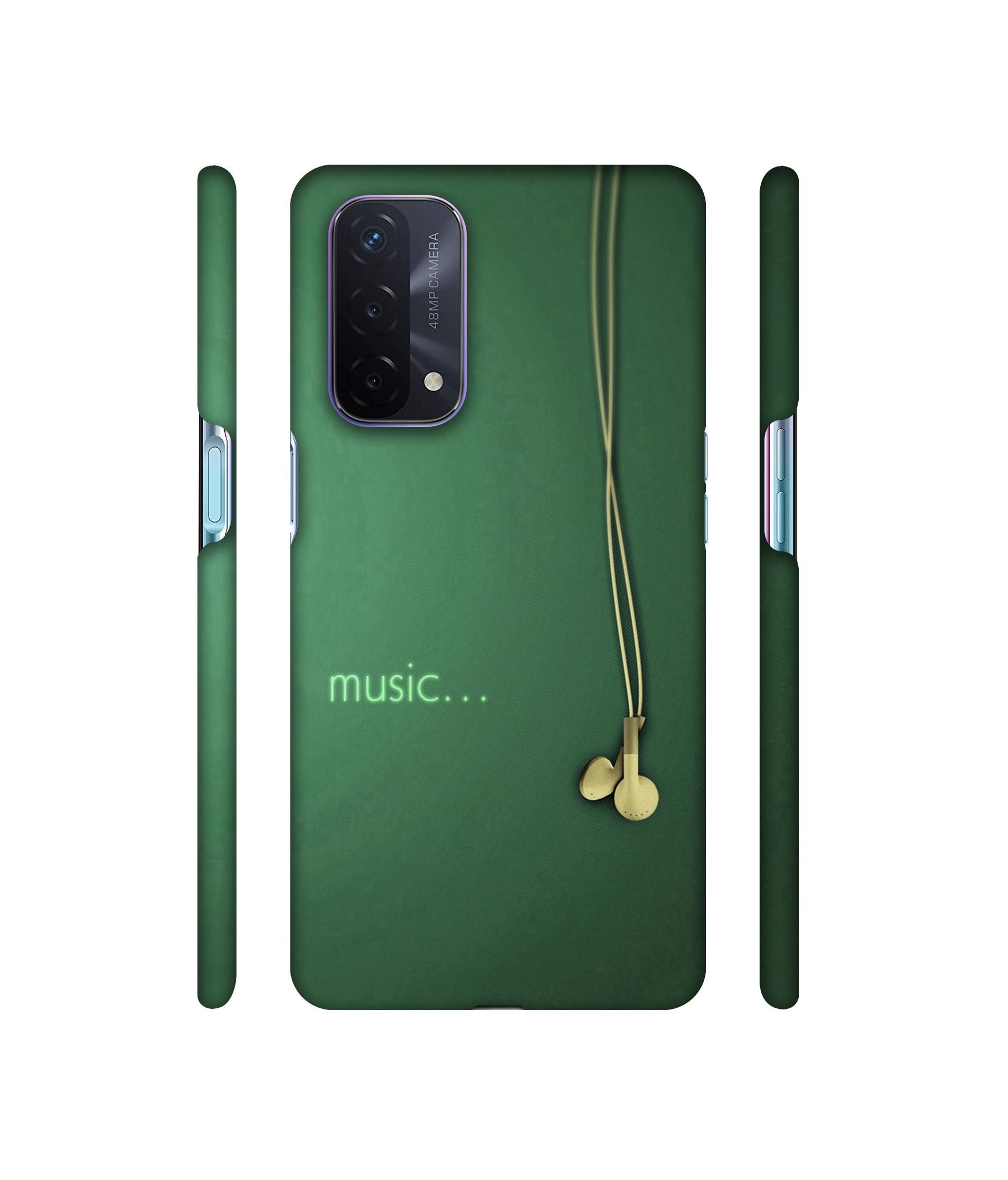 Headphone Music Designer Hard Back Cover for Oppo A74 5G