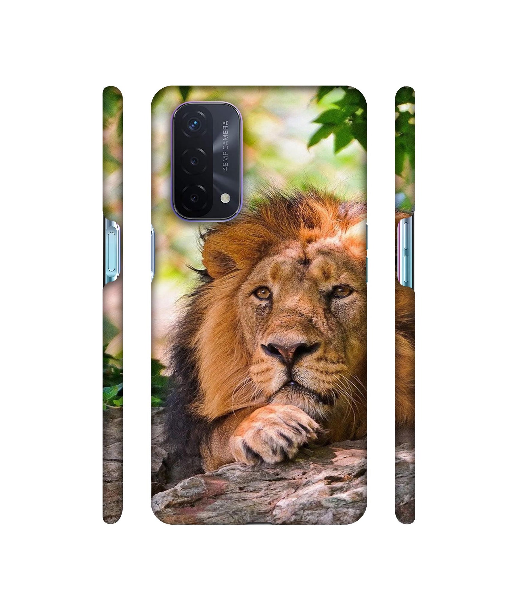 Tiger Pattern Print Designer Hard Back Cover for Oppo A74 5G