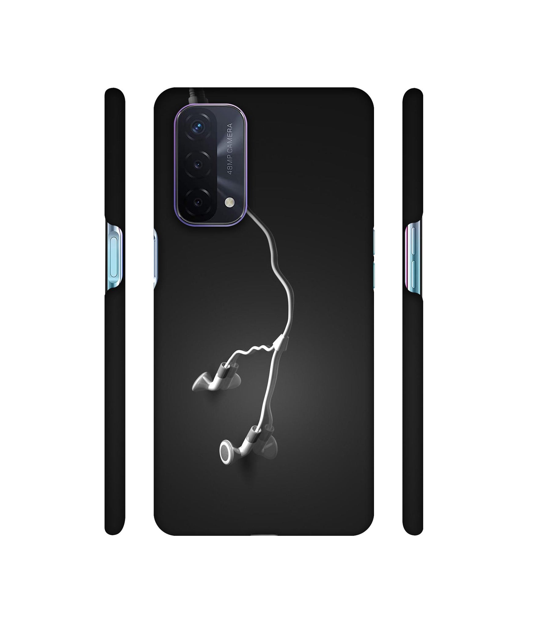 Headphone Designer Hard Back Cover for Oppo A74 5G