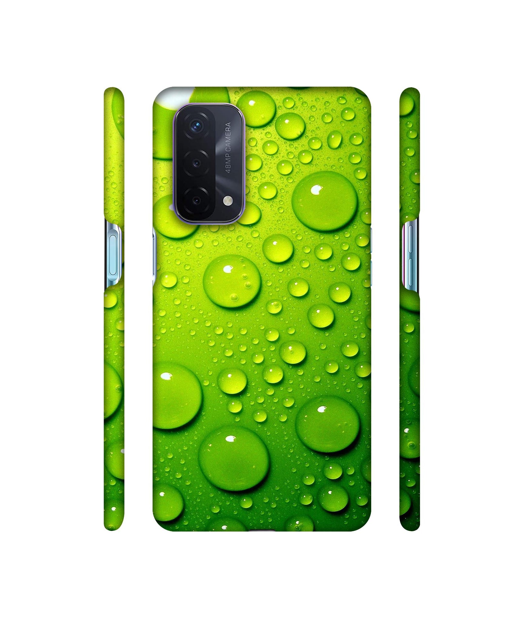 Green Bubbles Designer Hard Back Cover for Oppo A74 5G