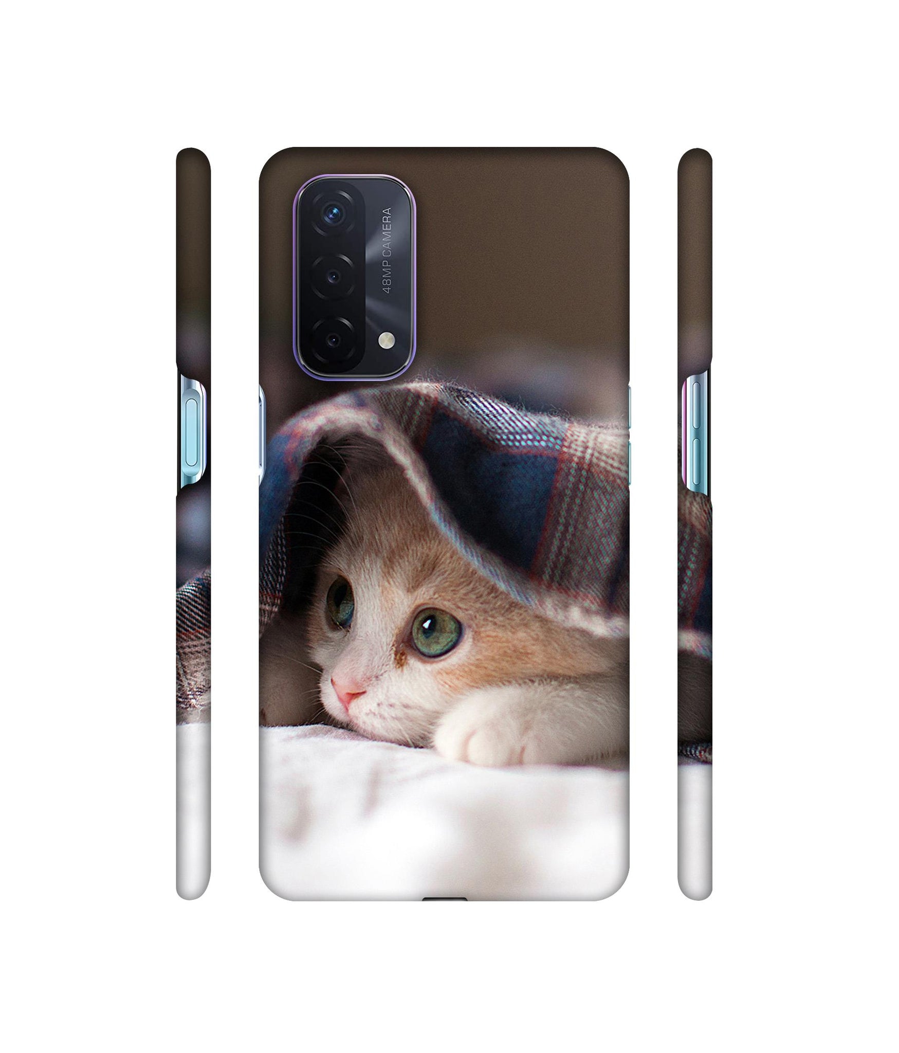 Sleepy Kitten Designer Hard Back Cover for Oppo A74 5G