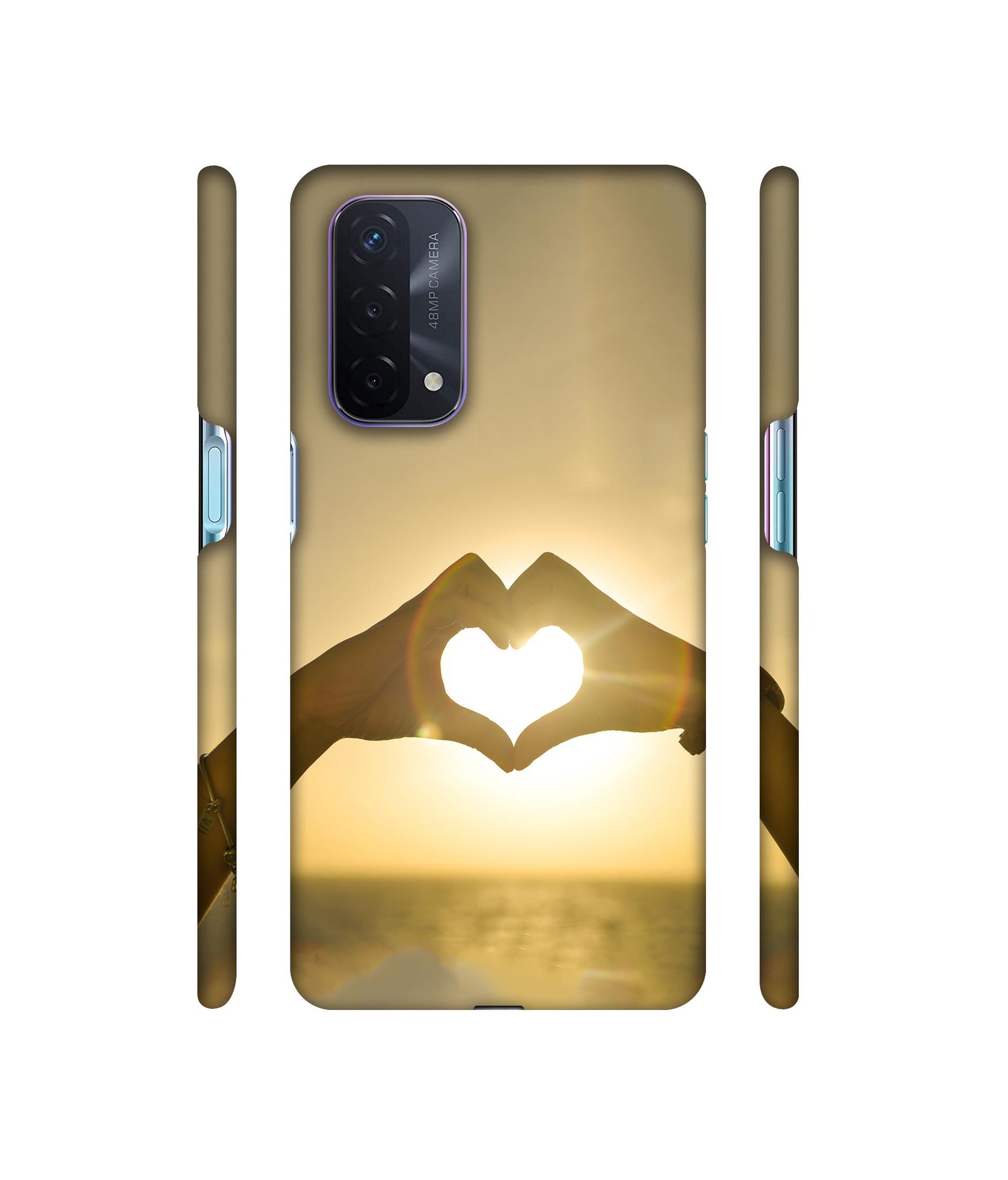 Heart in Hand Shape Designer Hard Back Cover for Oppo A74 5G