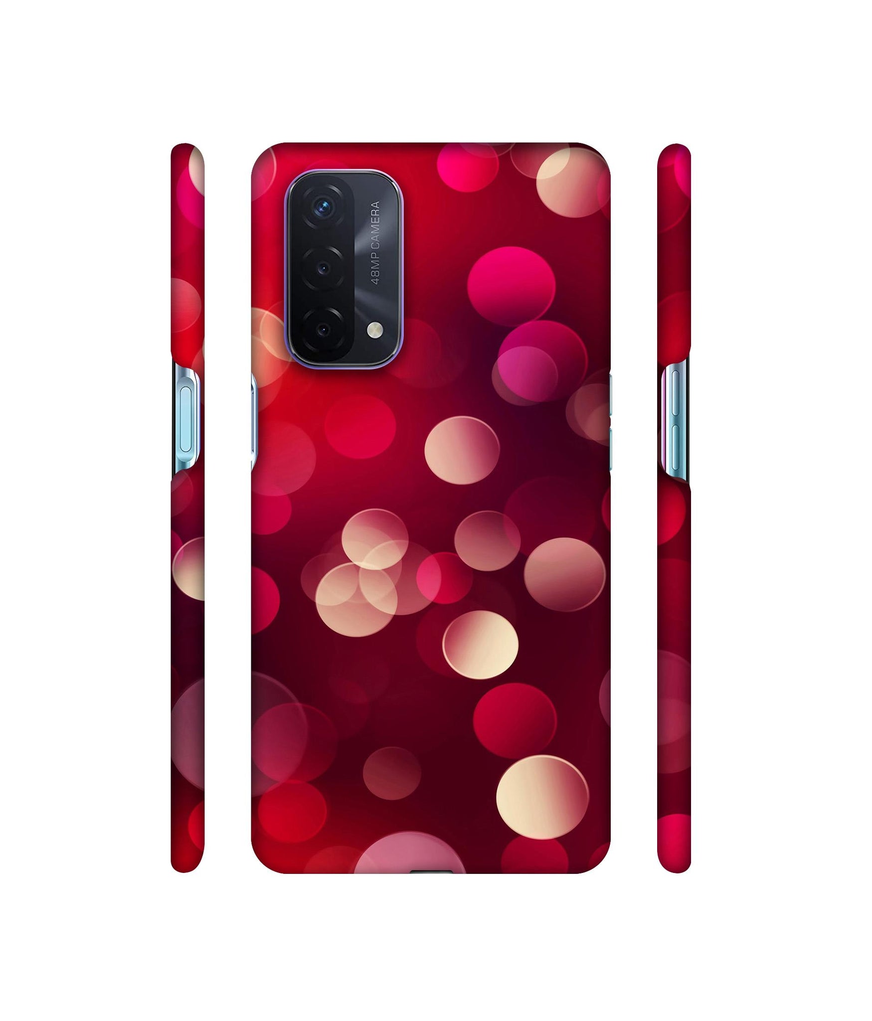 3D Circles Designer Hard Back Cover for Oppo A74 5G