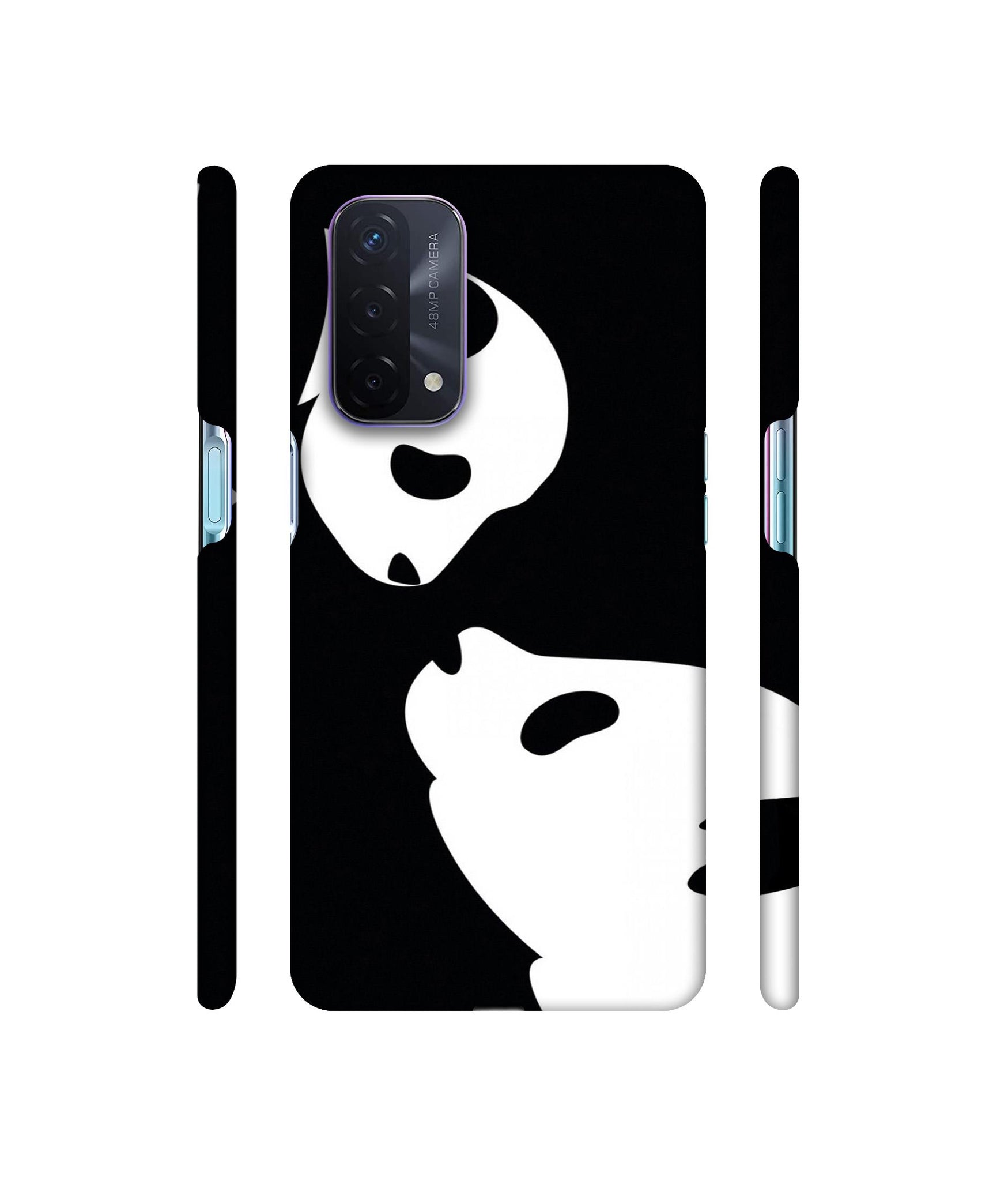 Panda Drawing Designer Hard Back Cover for Oppo A74 5G