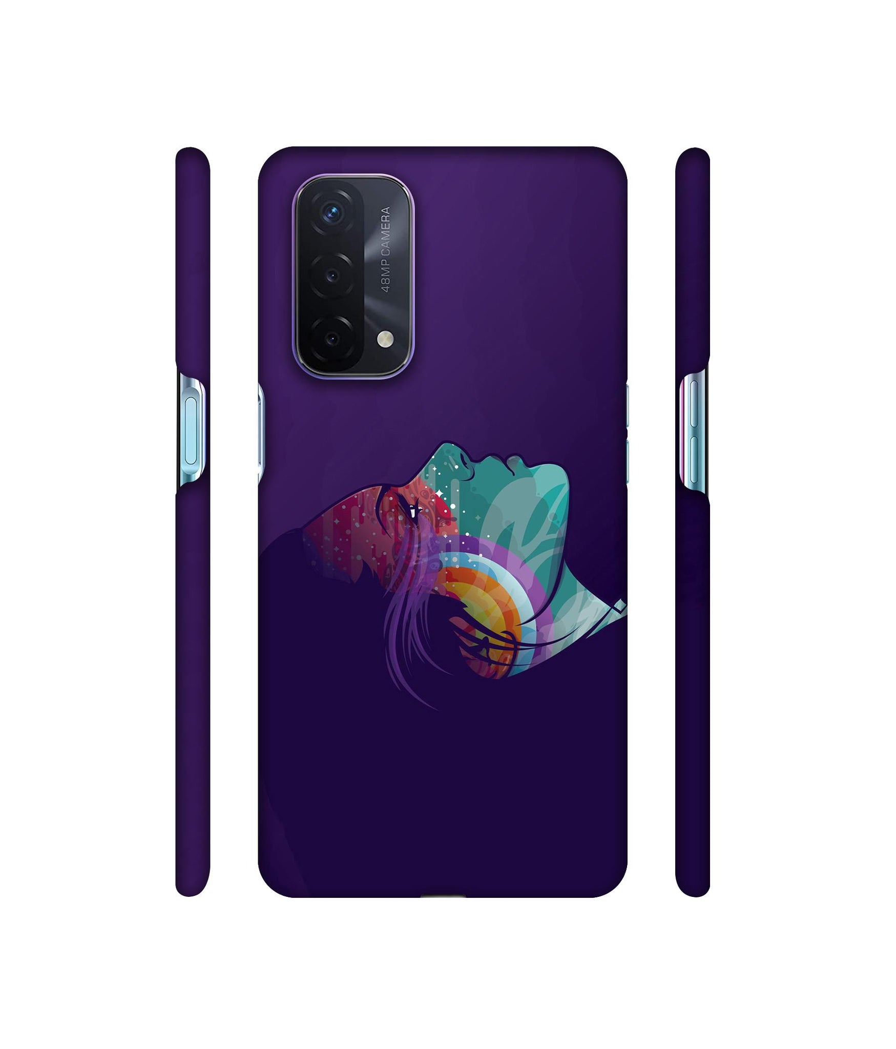 Vector Girl Designer Hard Back Cover for Oppo A74 5G