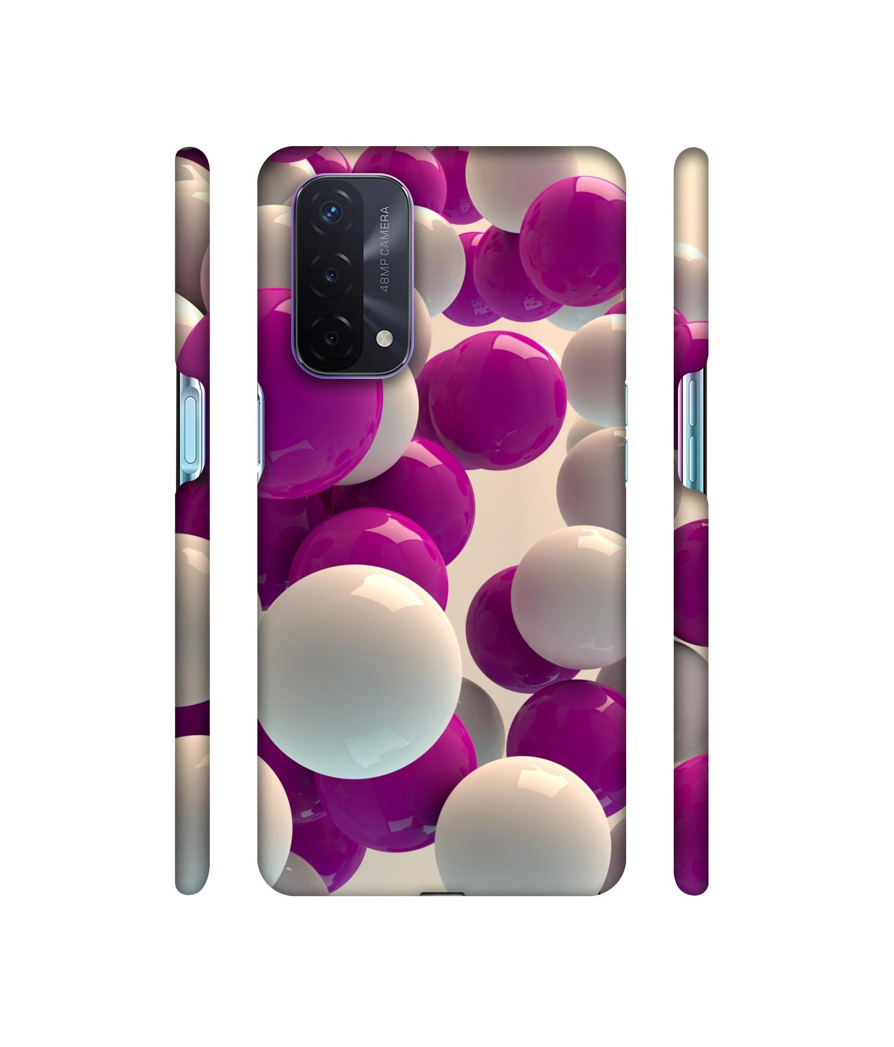 3D Balloons Designer Hard Back Cover for Oppo A74 5G