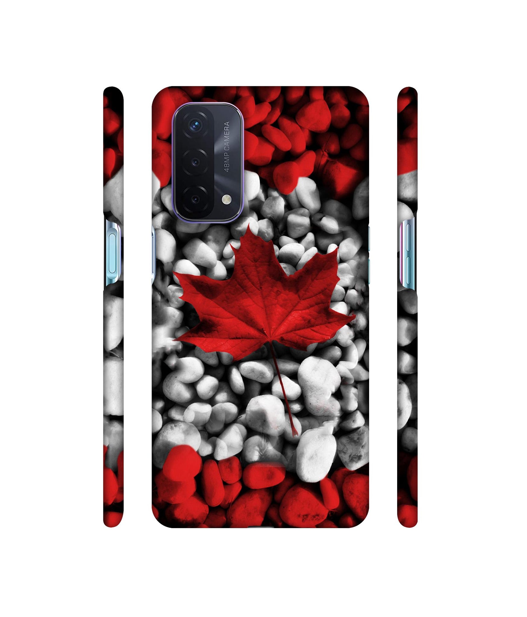 Canada Leaves Flag Designer Hard Back Cover for Oppo A74 5G