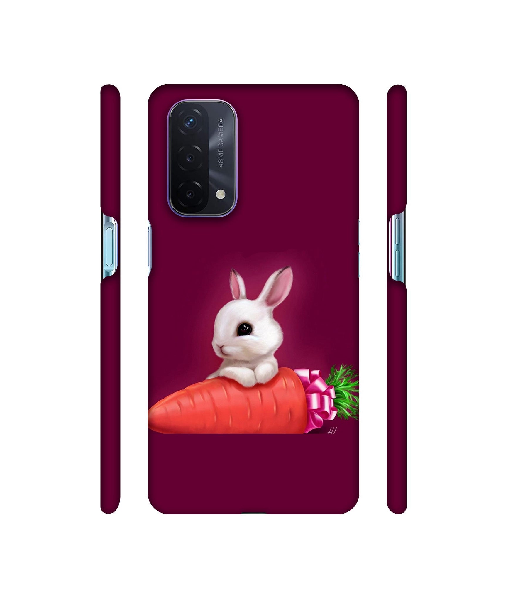 Bunny With Carrot Designer Hard Back Cover for Oppo A74 5G
