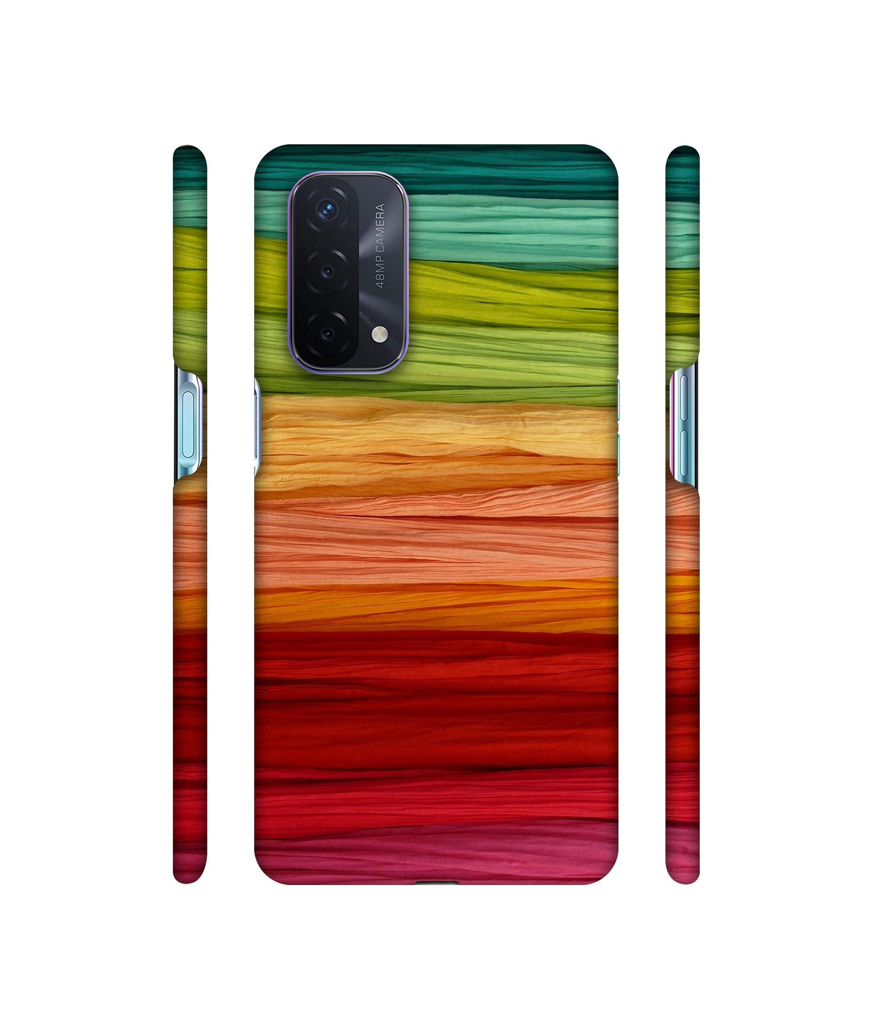 Colorful Thread Designer Hard Back Cover for Oppo A74 5G