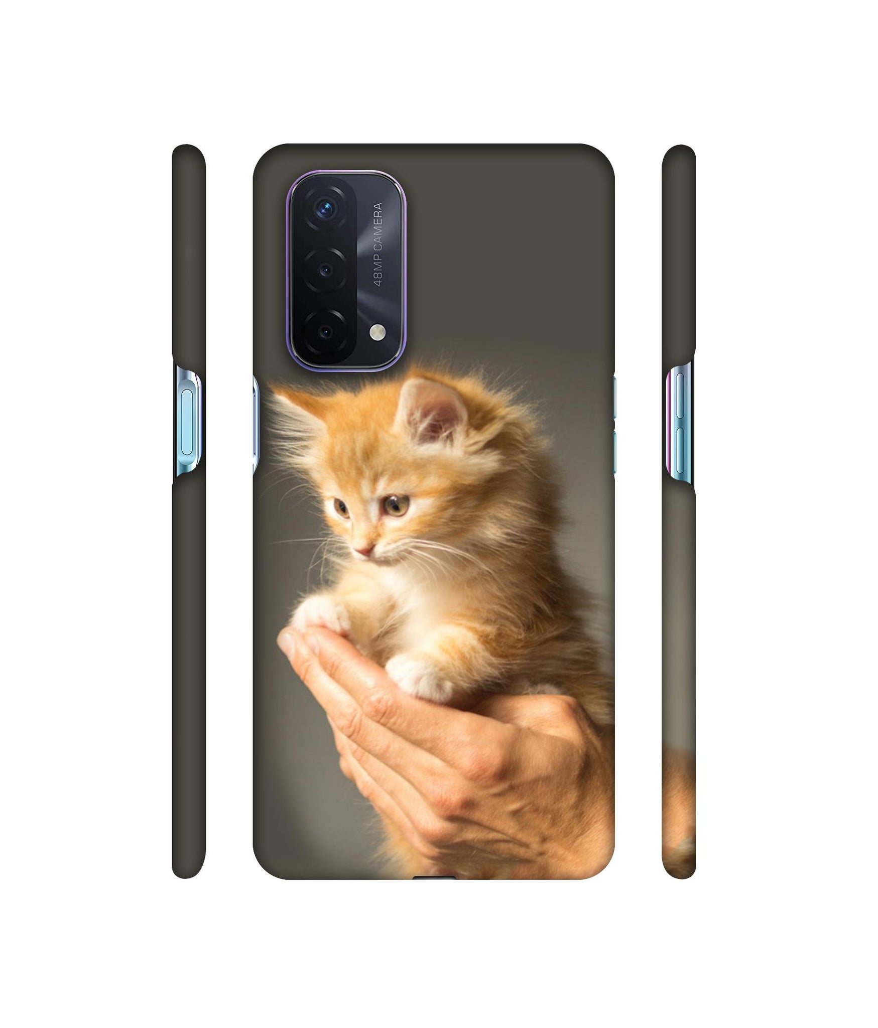 Cute Kitten Designer Hard Back Cover for Oppo A74 5G