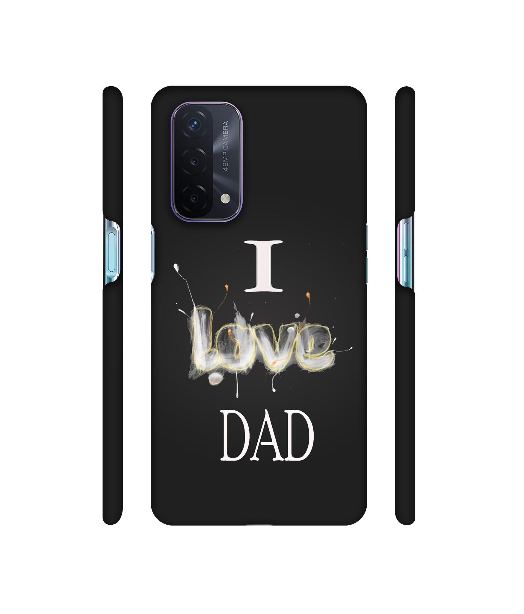 Happy Quote Designer Hard Back Cover for Oppo A74 5G