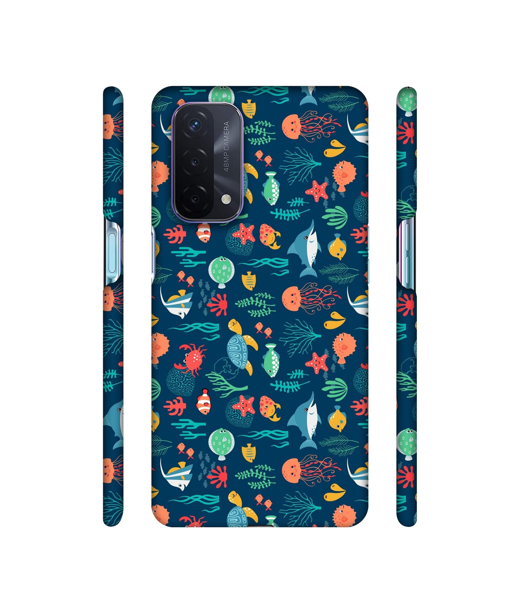 Aquarium Texture Designer Hard Back Cover for Oppo A74 5G