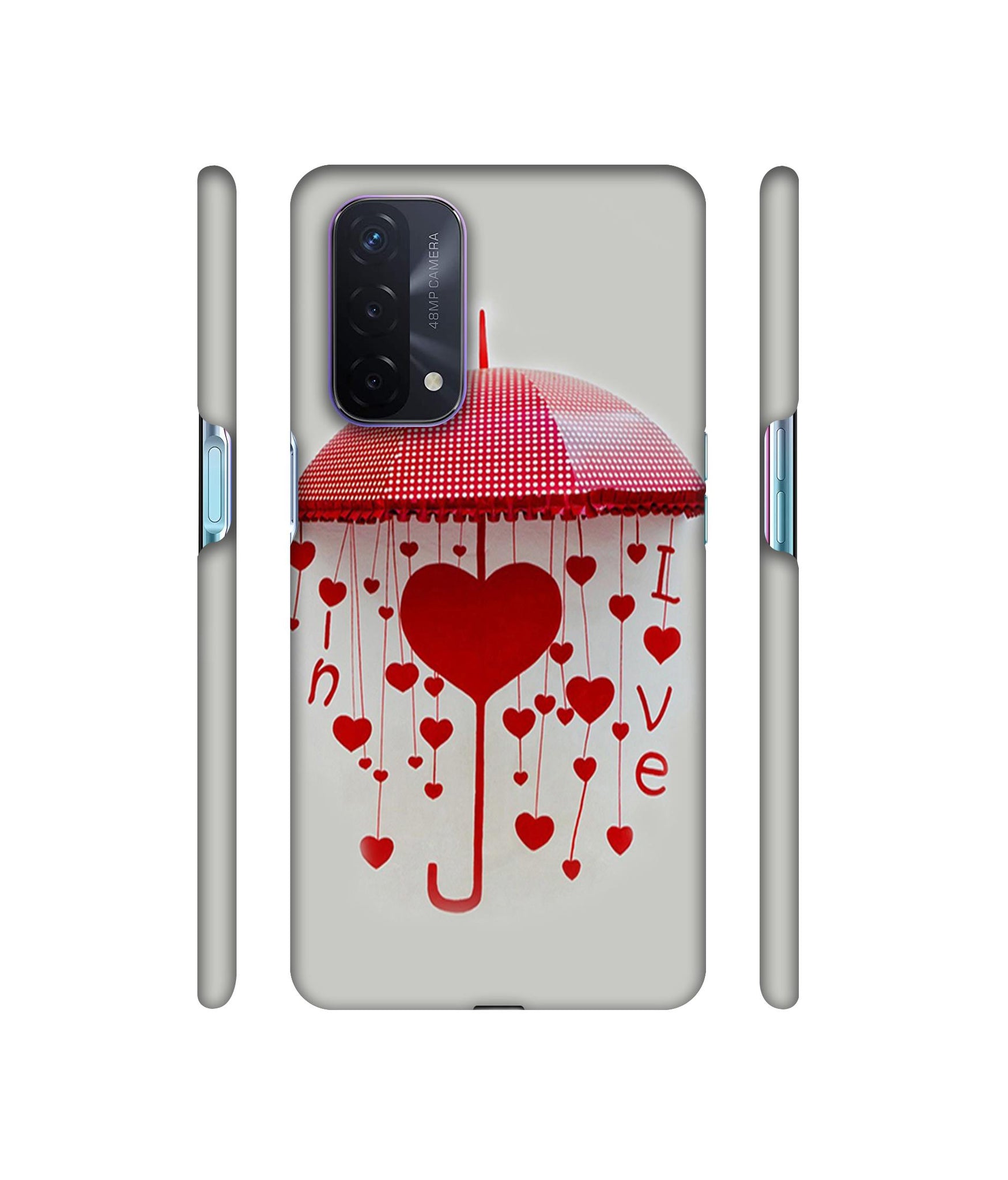 Love Heart Designer Hard Back Cover for Oppo A74 5G