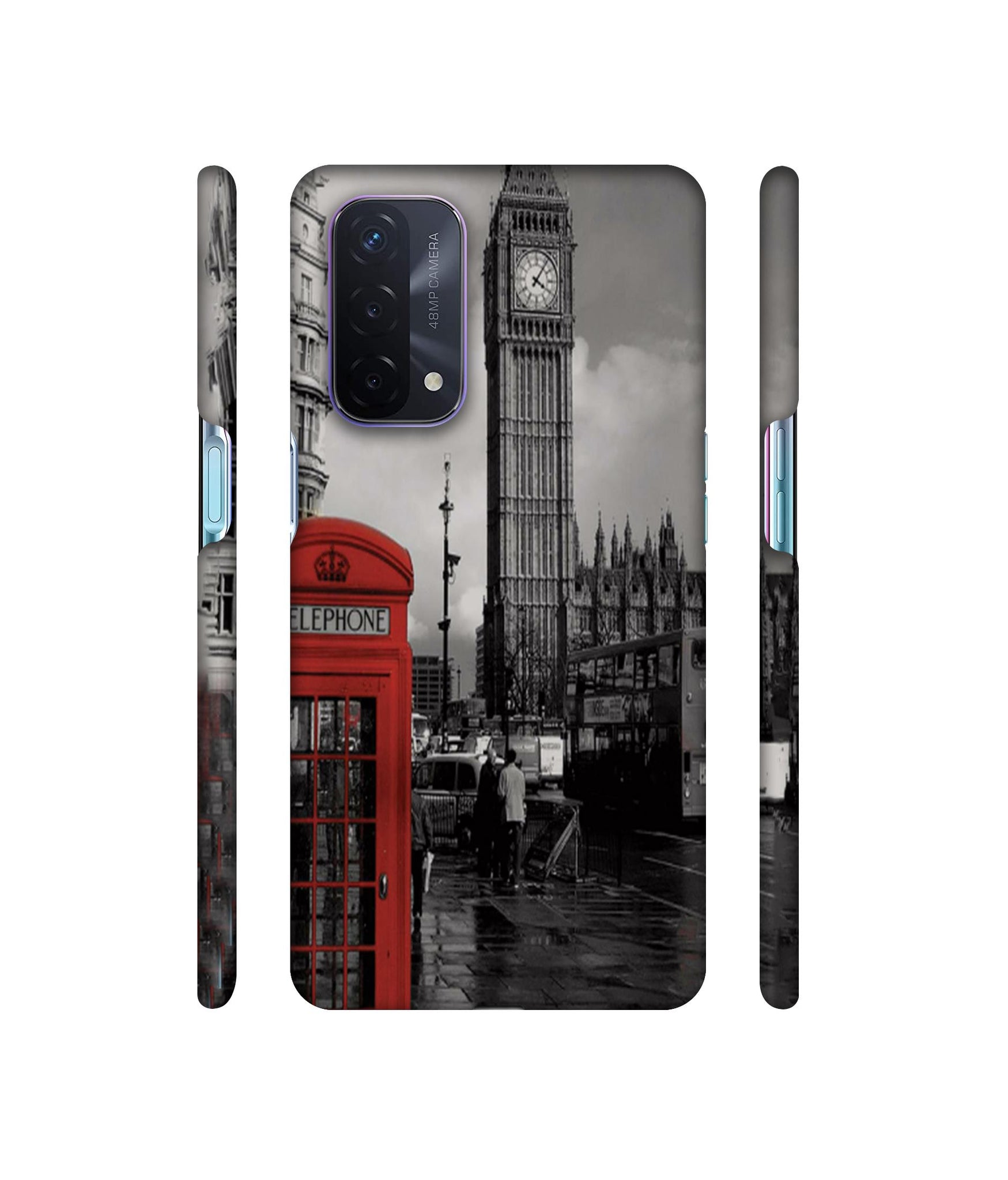 London Theme Designer Hard Back Cover for Oppo A74 5G