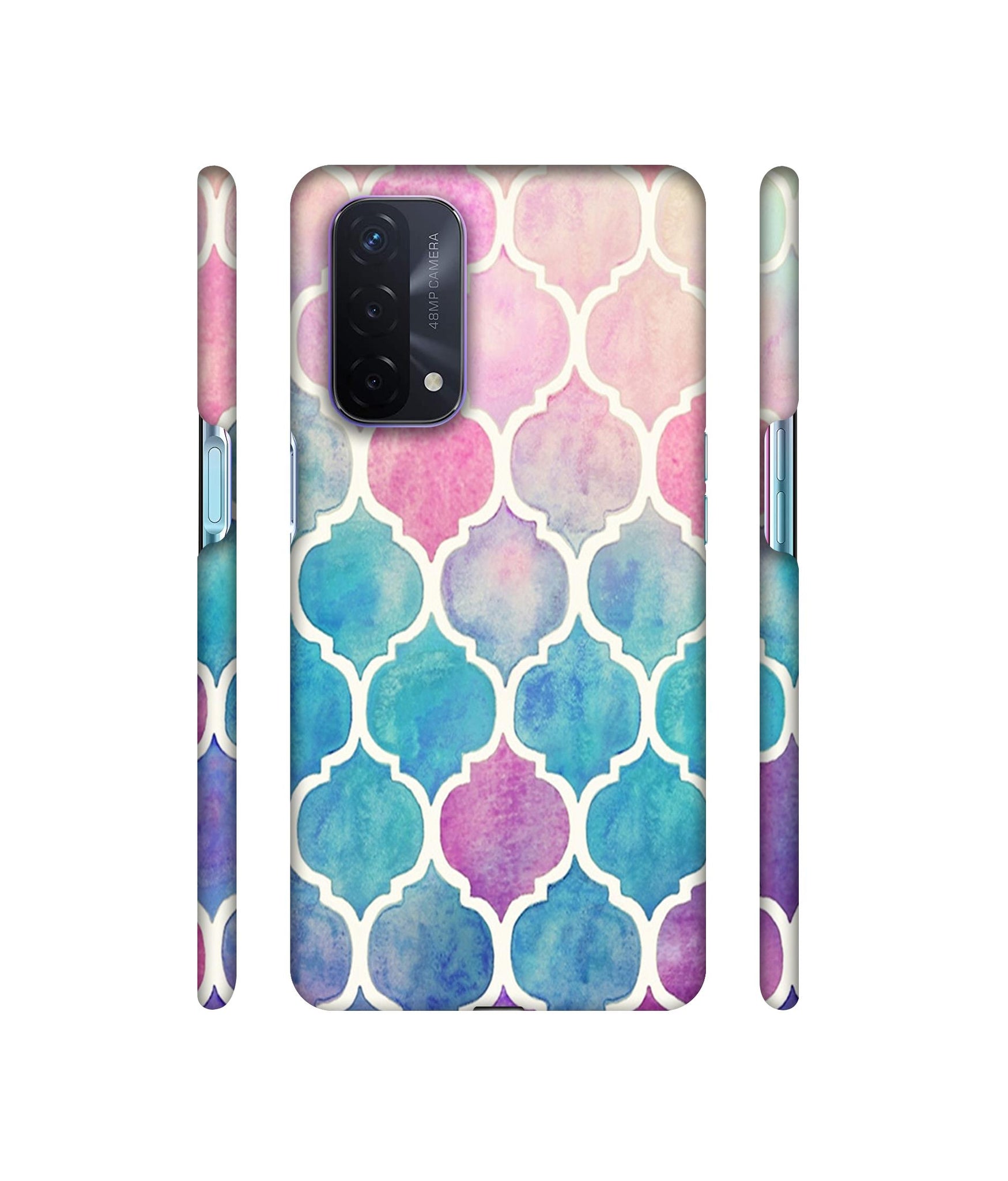 Patterns Art Designer Hard Back Cover for Oppo A74 5G