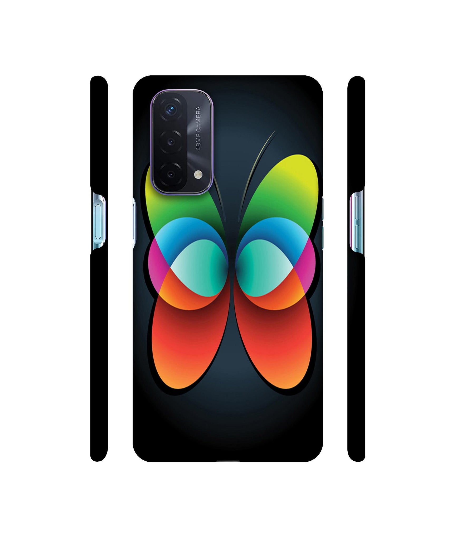 Colourfull Butterfly Designer Hard Back Cover for Oppo A74 5G