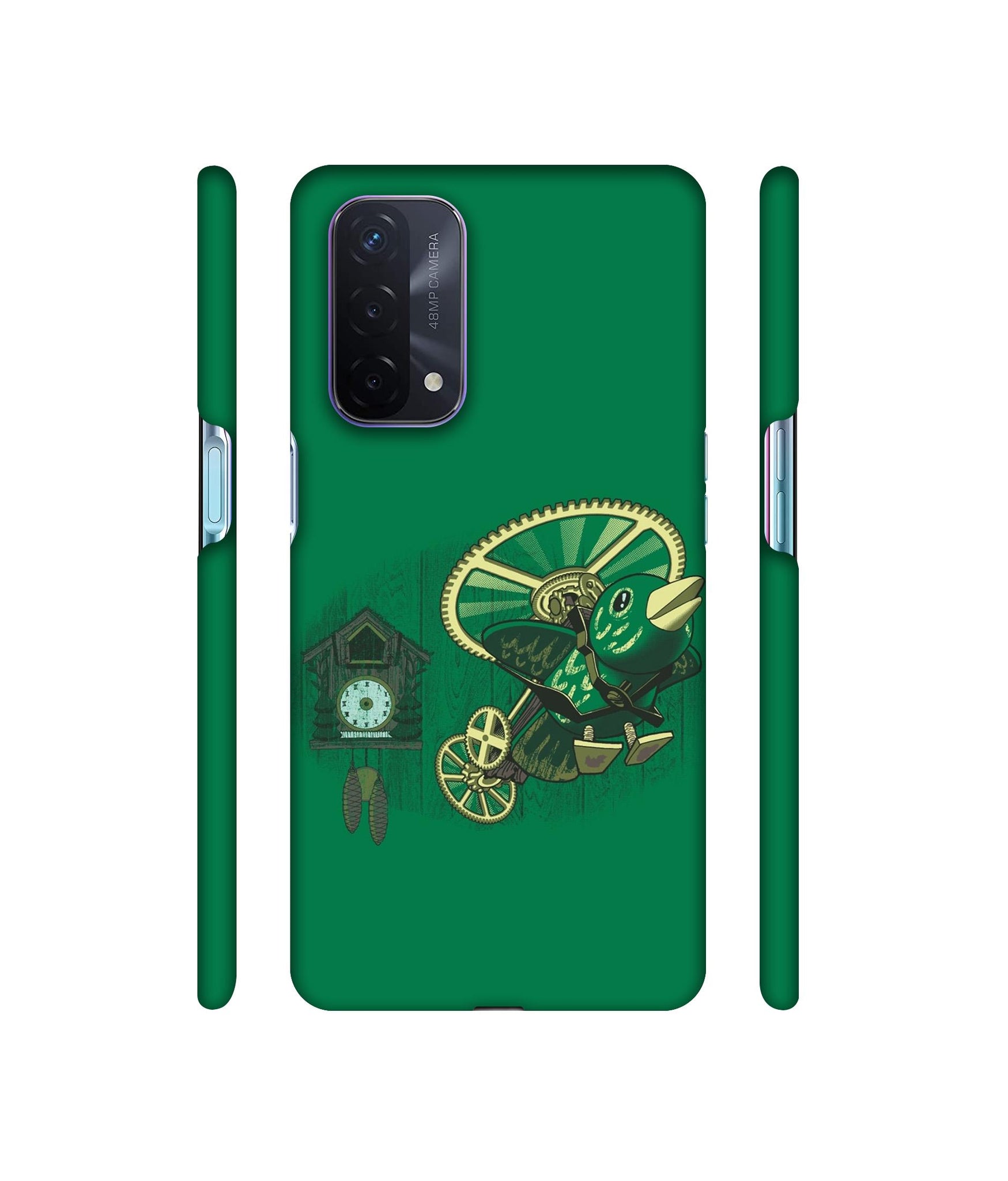 Clock Bird Designer Hard Back Cover for Oppo A74 5G