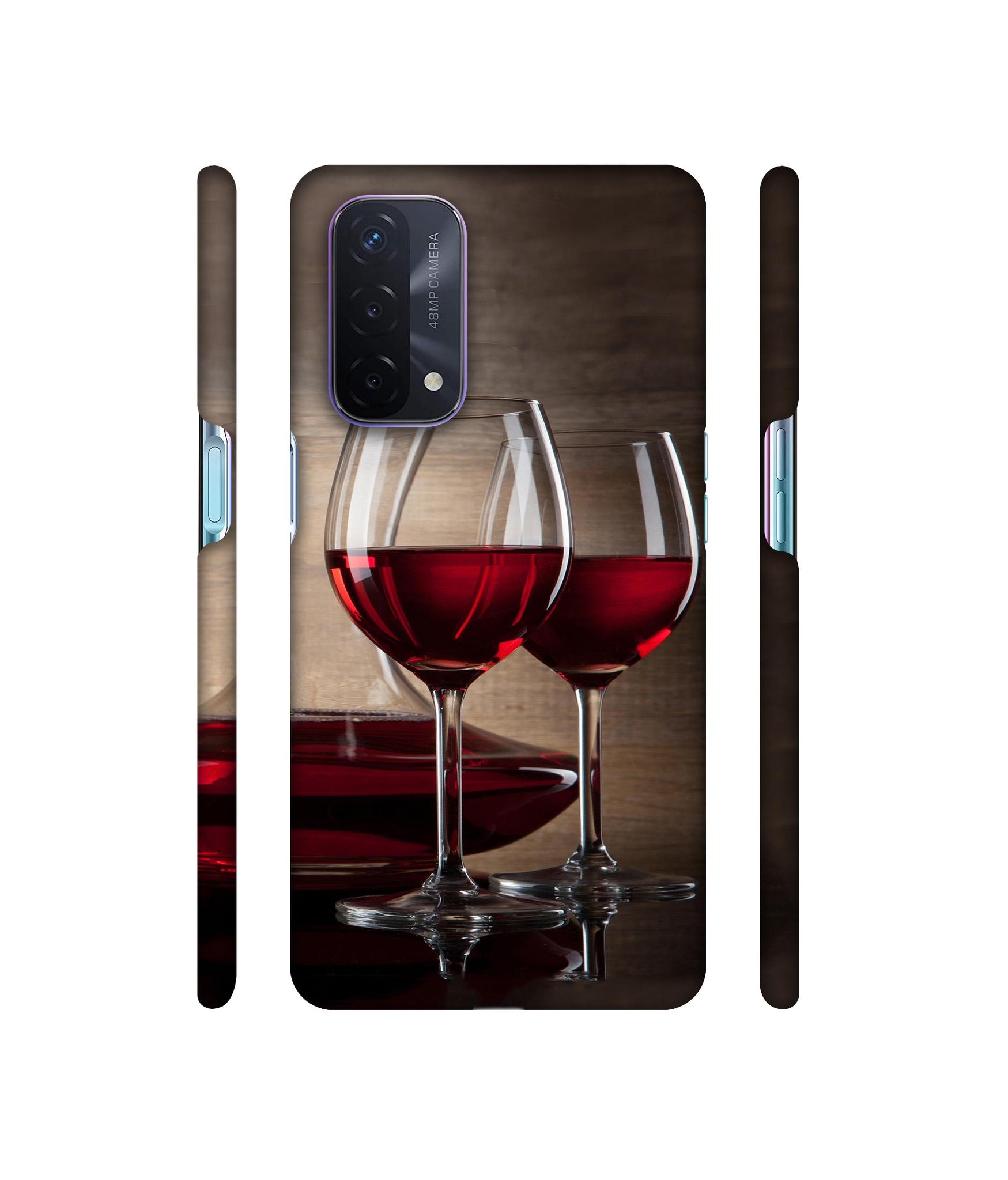 Wine Glass Designer Hard Back Cover for Oppo A74 5G