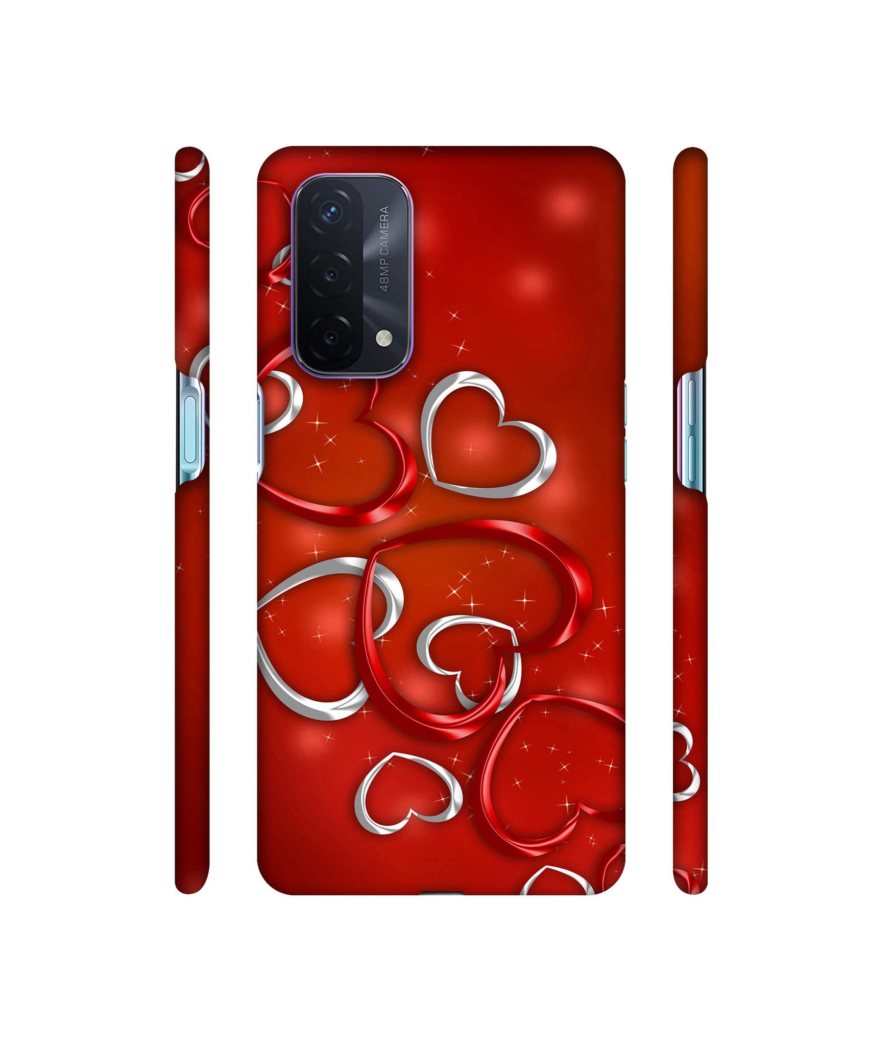 Hearts Designer Hard Back Cover for Oppo A74 5G