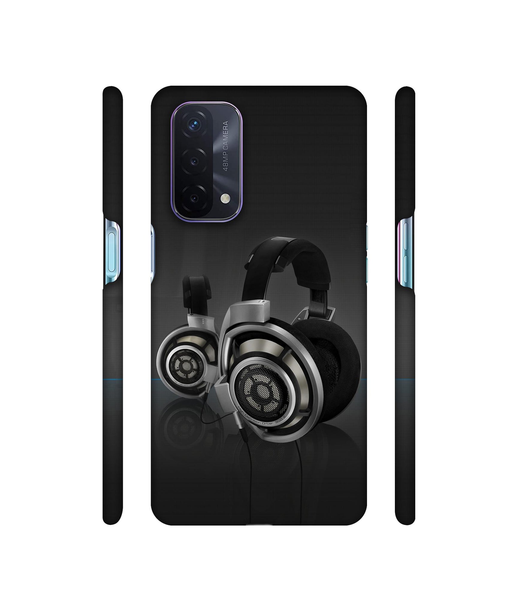 Head Phone Designer Hard Back Cover for Oppo A74 5G