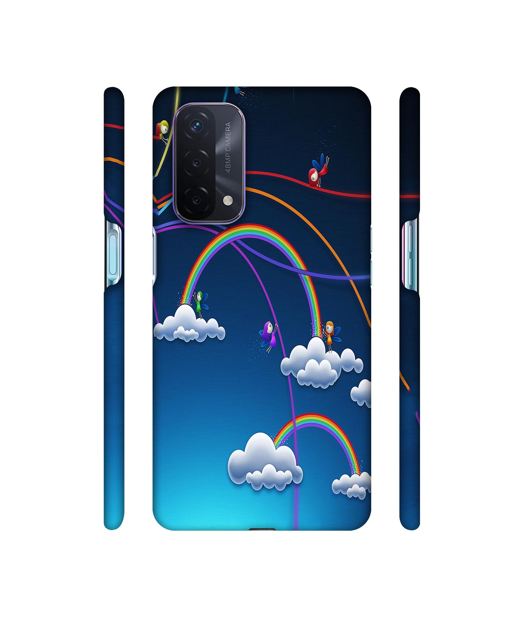 Rainbow Designer Hard Back Cover for Oppo A74 5G
