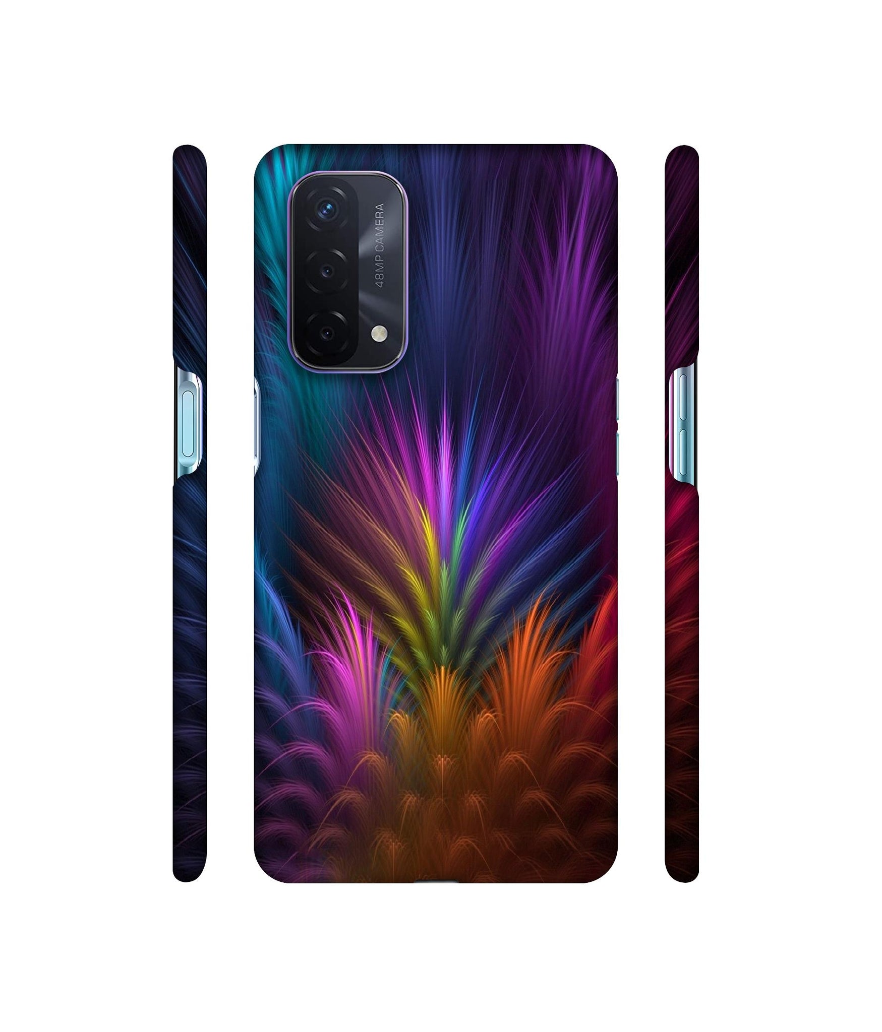 Multicoloured Designer Hard Back Cover for Oppo A74 5G