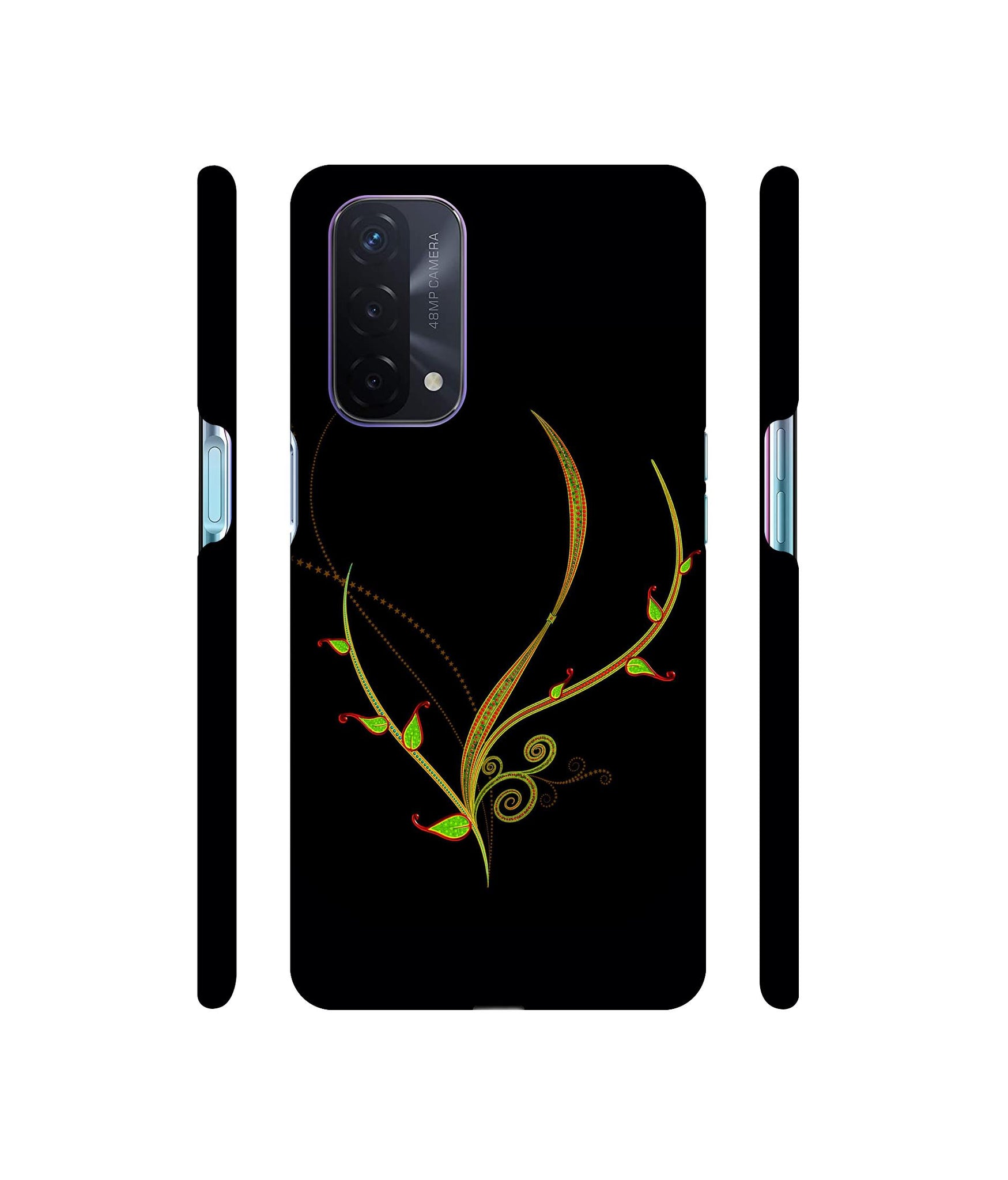 Yellow Pattern Designer Hard Back Cover for Oppo A74 5G