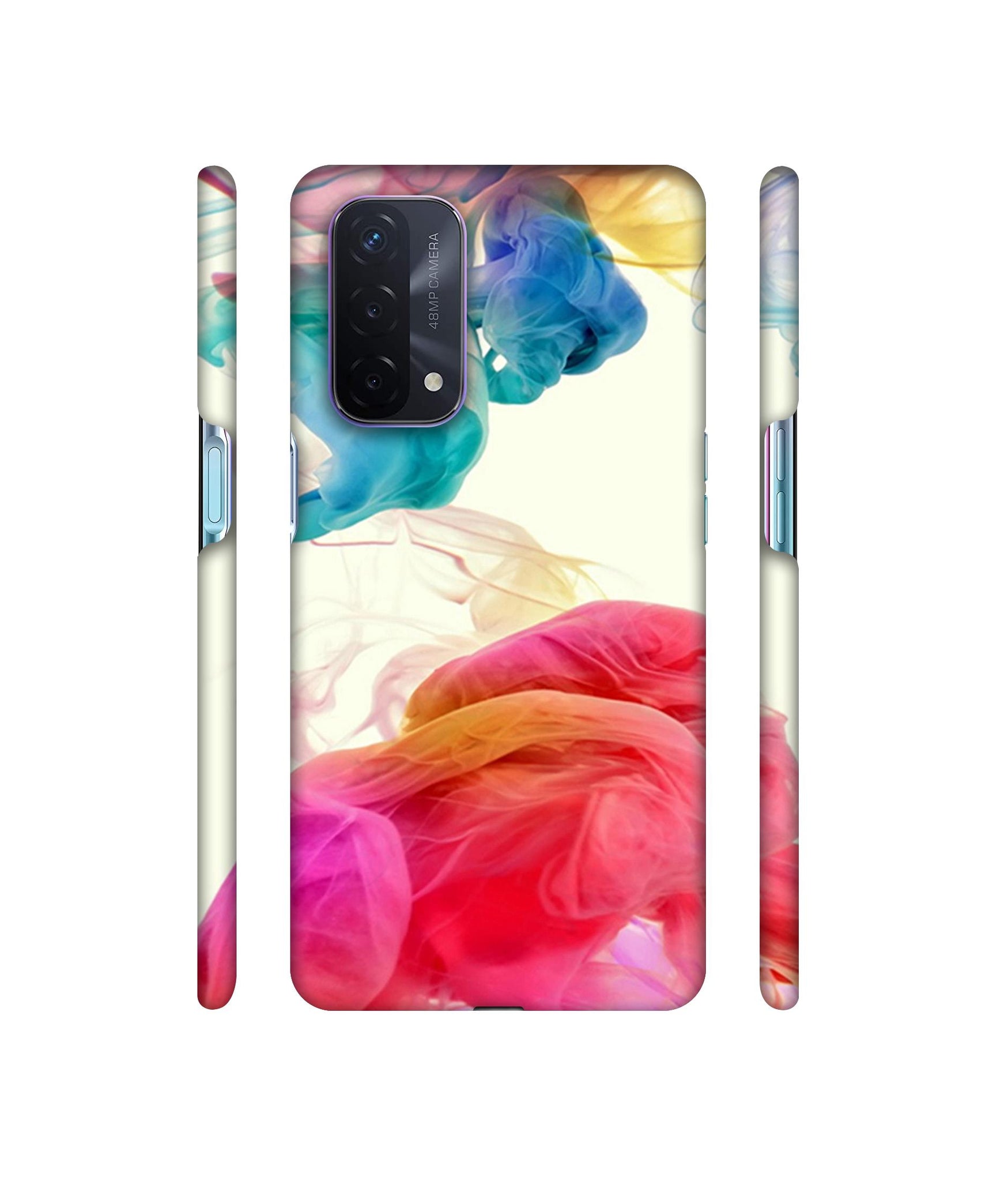 Colored Smoke Designer Hard Back Cover for Oppo A74 5G