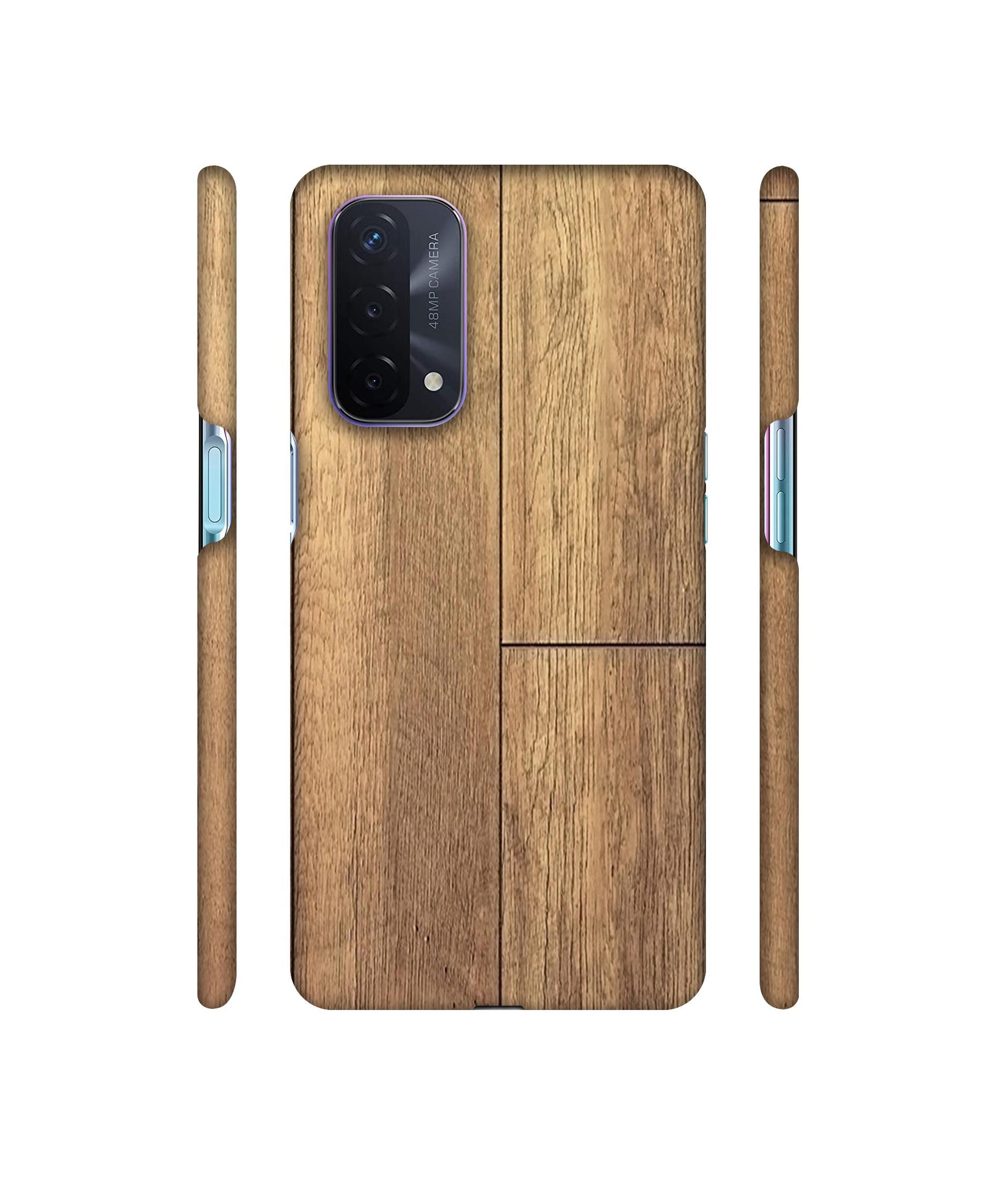 Wood Stretcher Designer Hard Back Cover for Oppo A74 5G