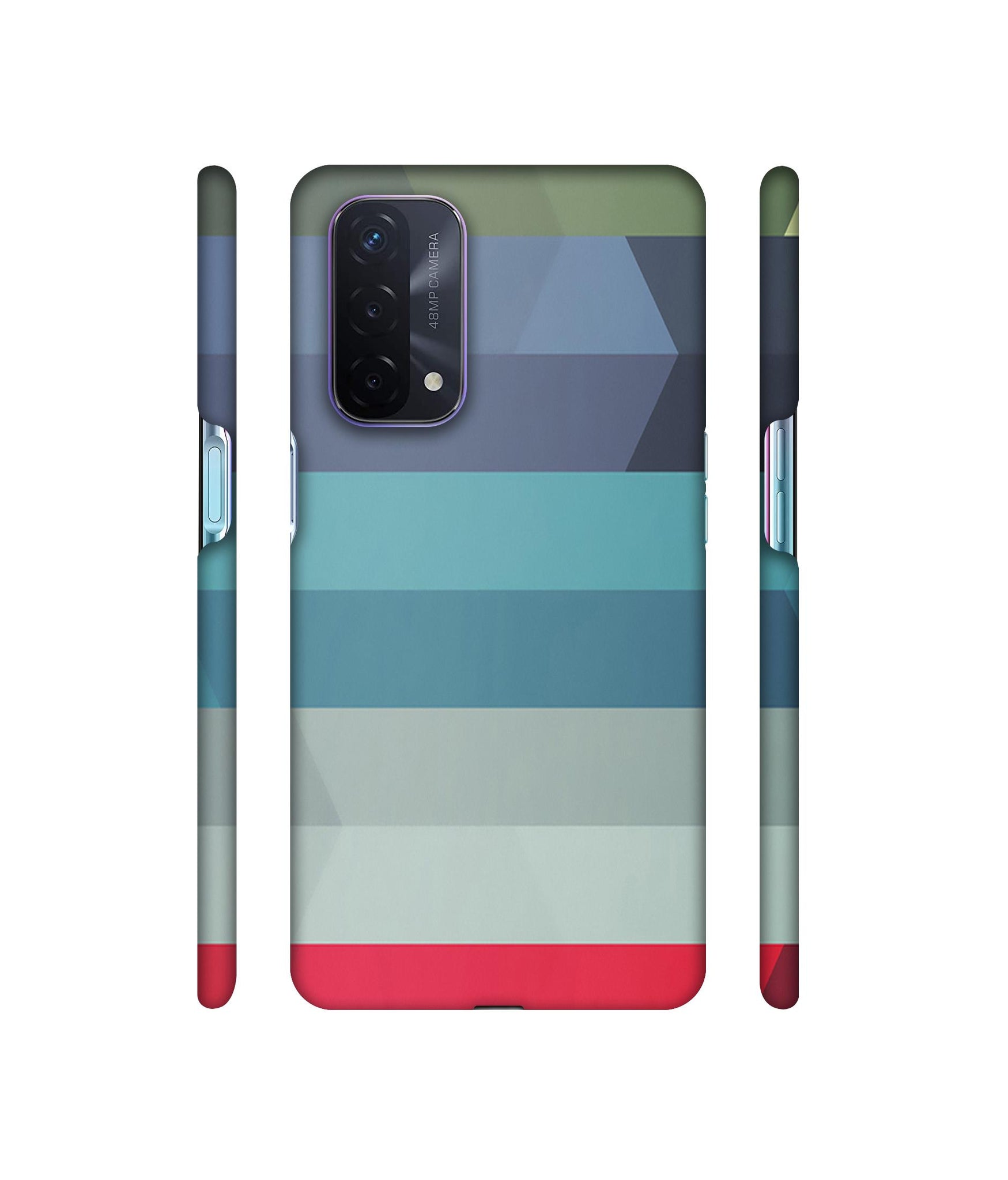 Colorful Lines Designer Hard Back Cover for Oppo A74 5G