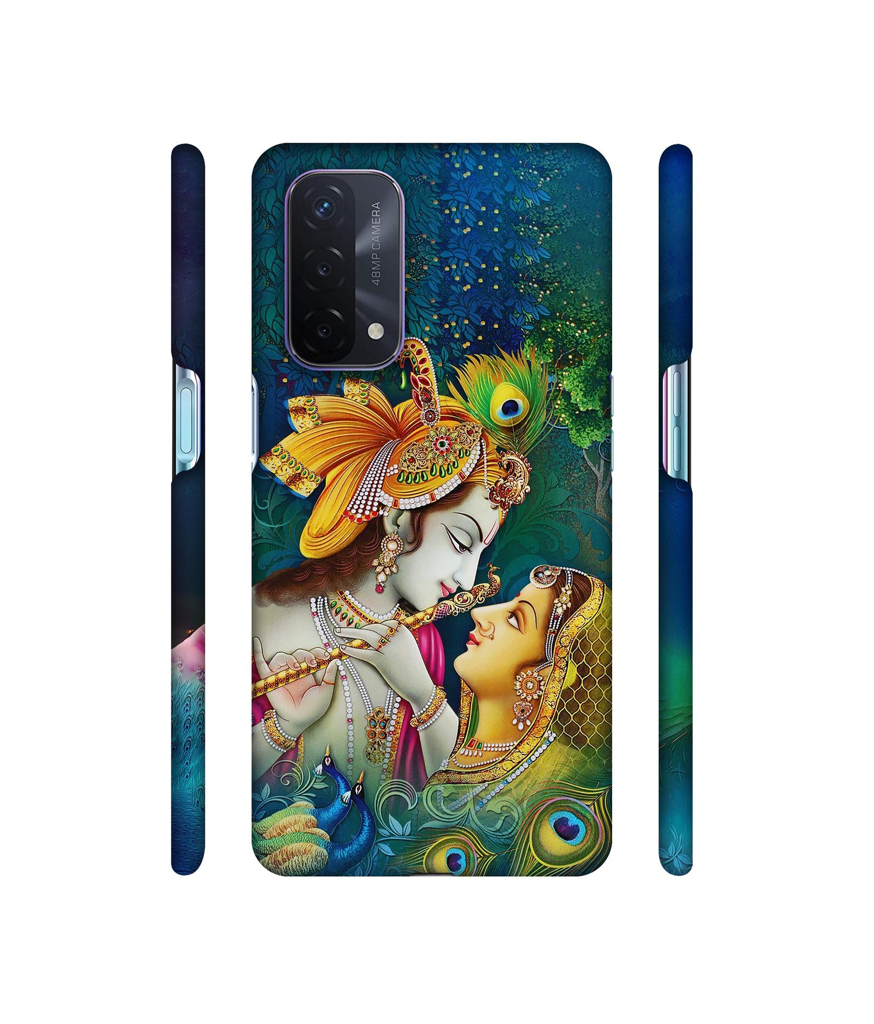 Radha Kishan Love Designer Hard Back Cover for Oppo A74 5G
