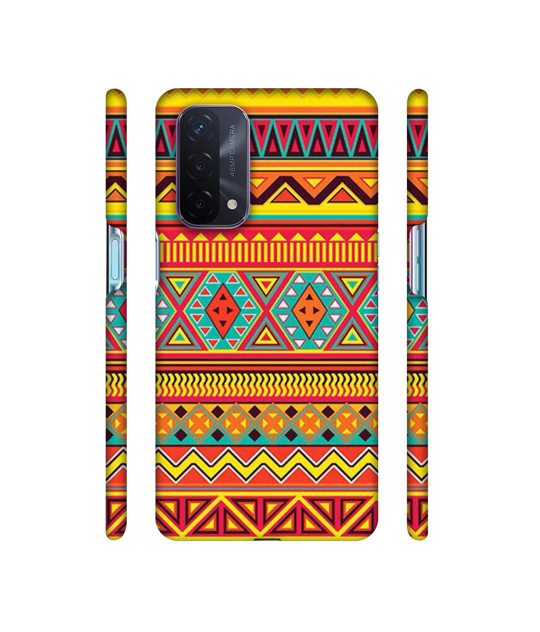 Artistic Rangoli Designer Hard Back Cover for Oppo A74 5G