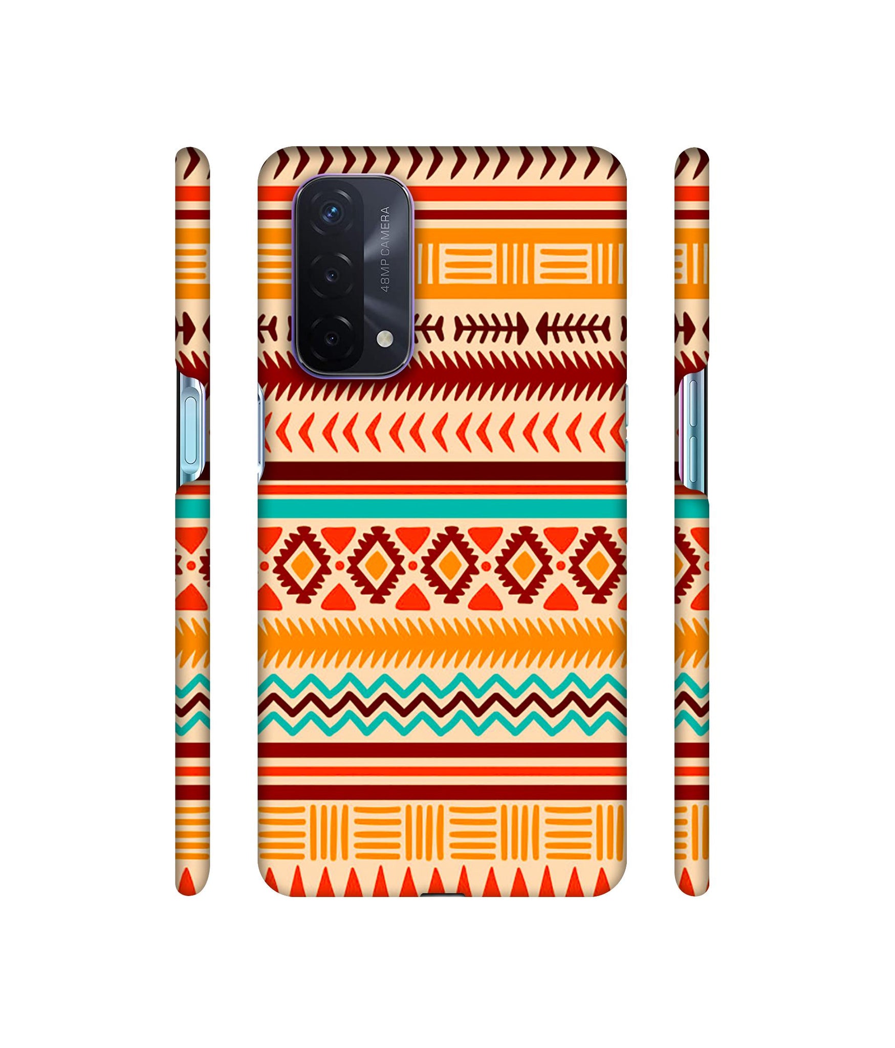 Marathi Rangoli Art Designer Hard Back Cover for Oppo A74 5G