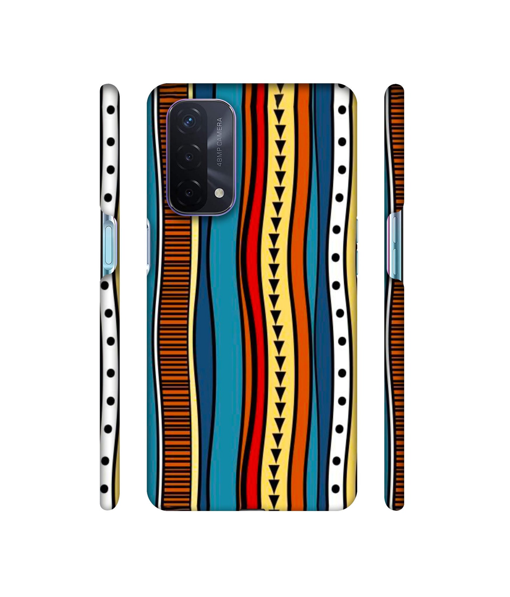 Rangoli Folk Art Designer Hard Back Cover for Oppo A74 5G
