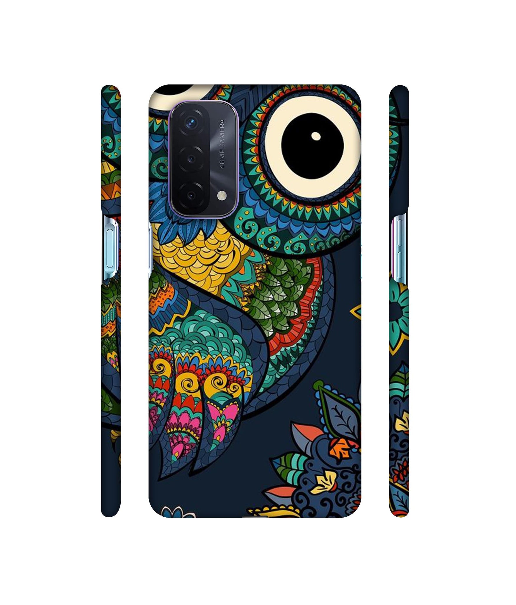 Owl Designer Hard Back Cover for Oppo A74 5G