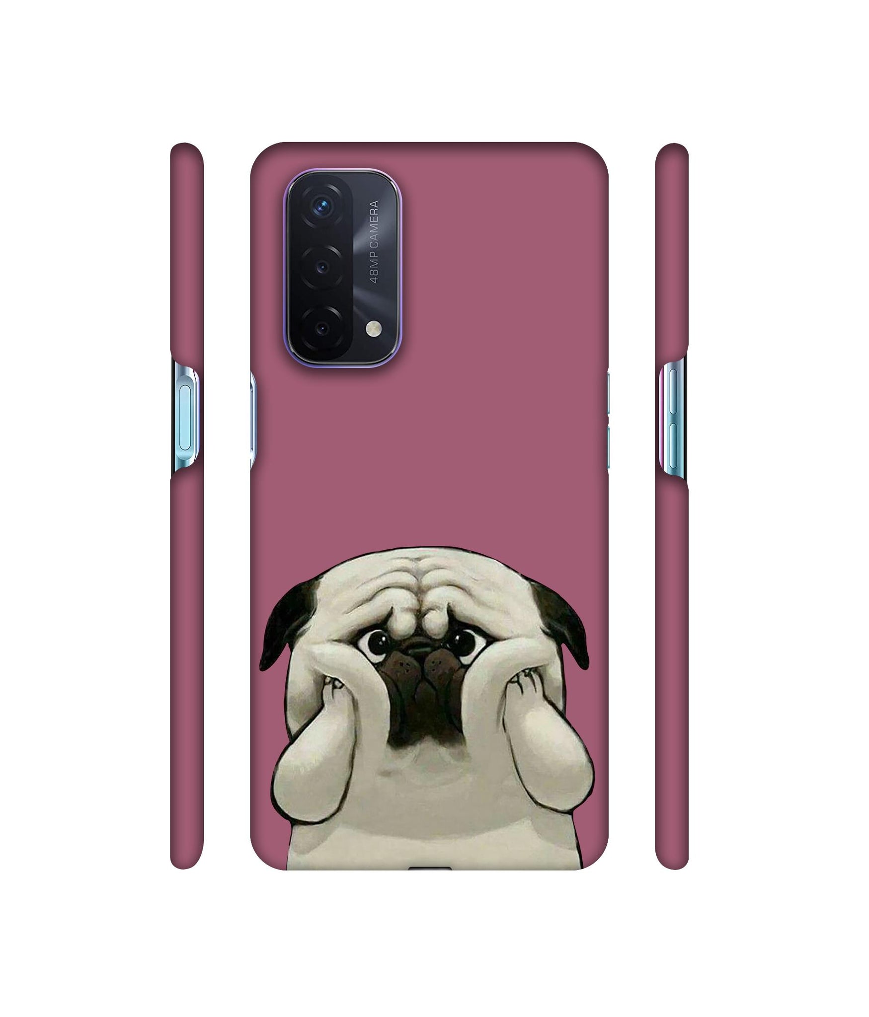 Pot Dog Purple Colour Designer Hard Back Cover for Oppo A74 5G