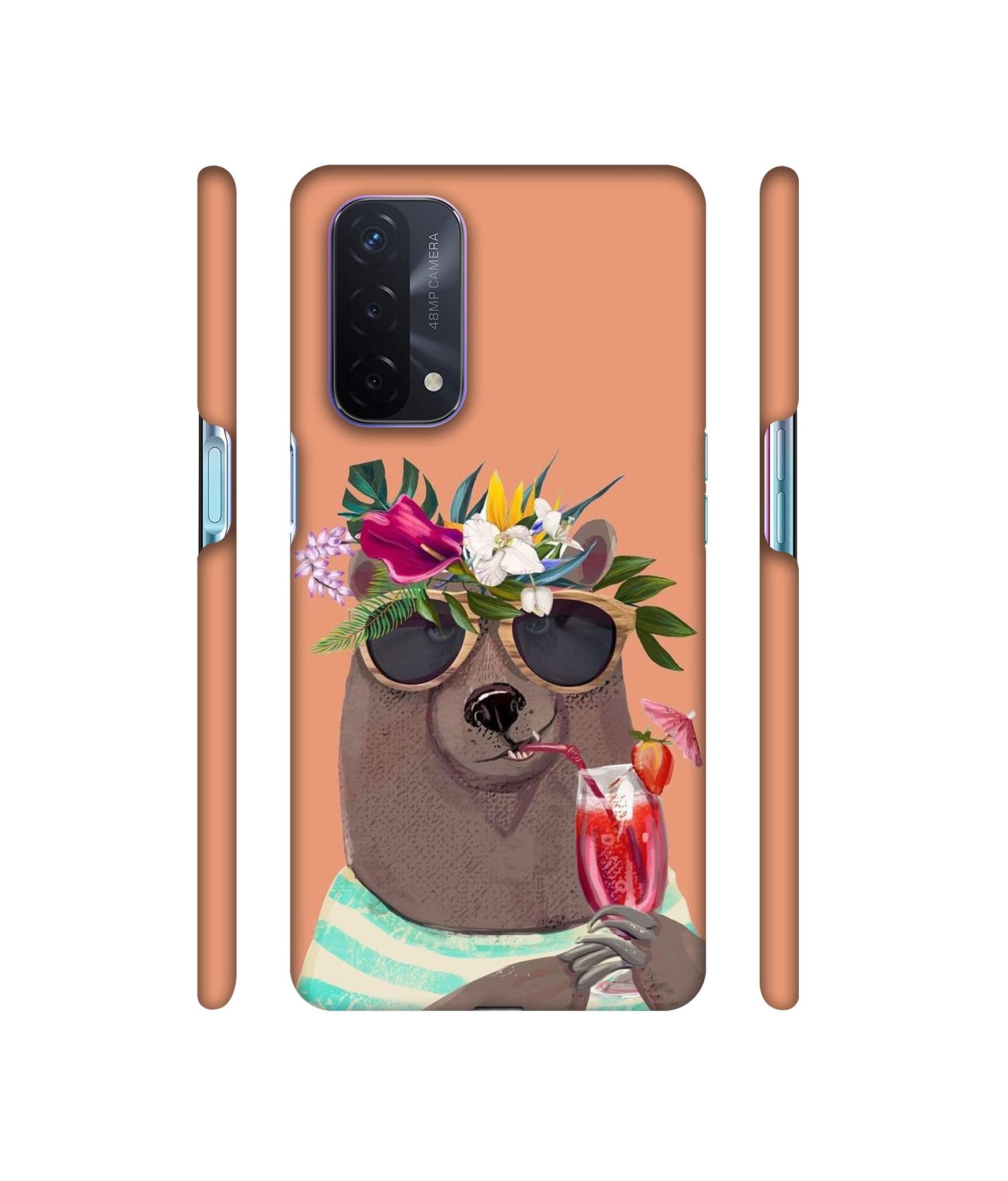Summer Chill Beer Designer Hard Back Cover for Oppo A74 5G