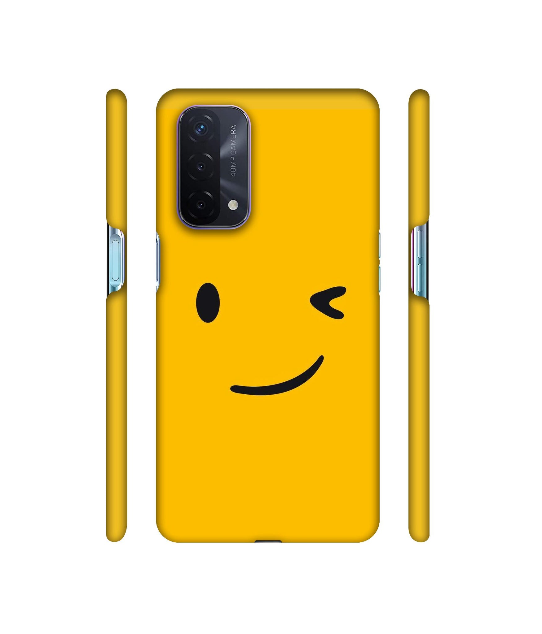 One Eye Blink Face Designer Hard Back Cover for Oppo A74 5G