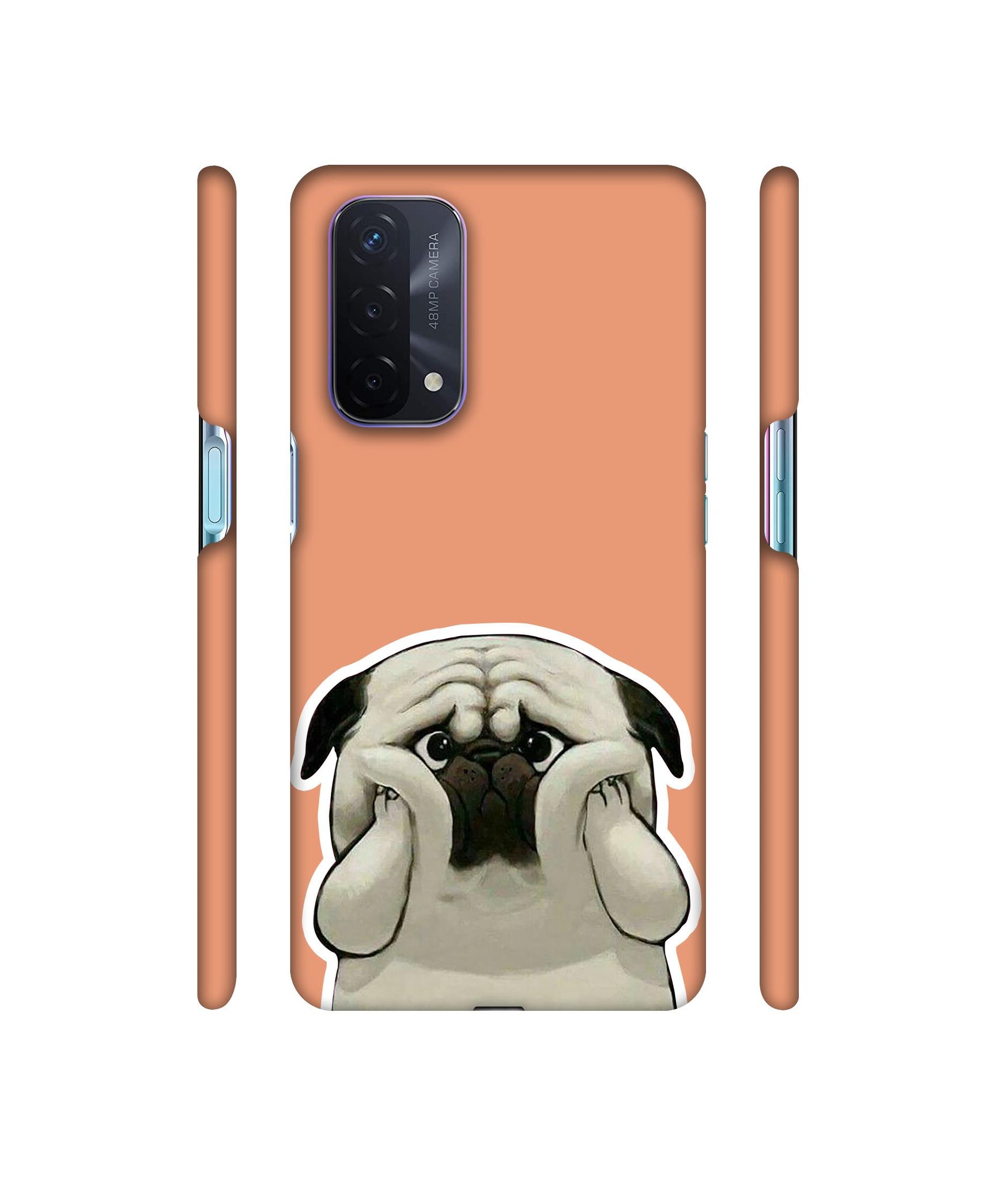 Pot Dog Pich Colour Designer Hard Back Cover for Oppo A74 5G