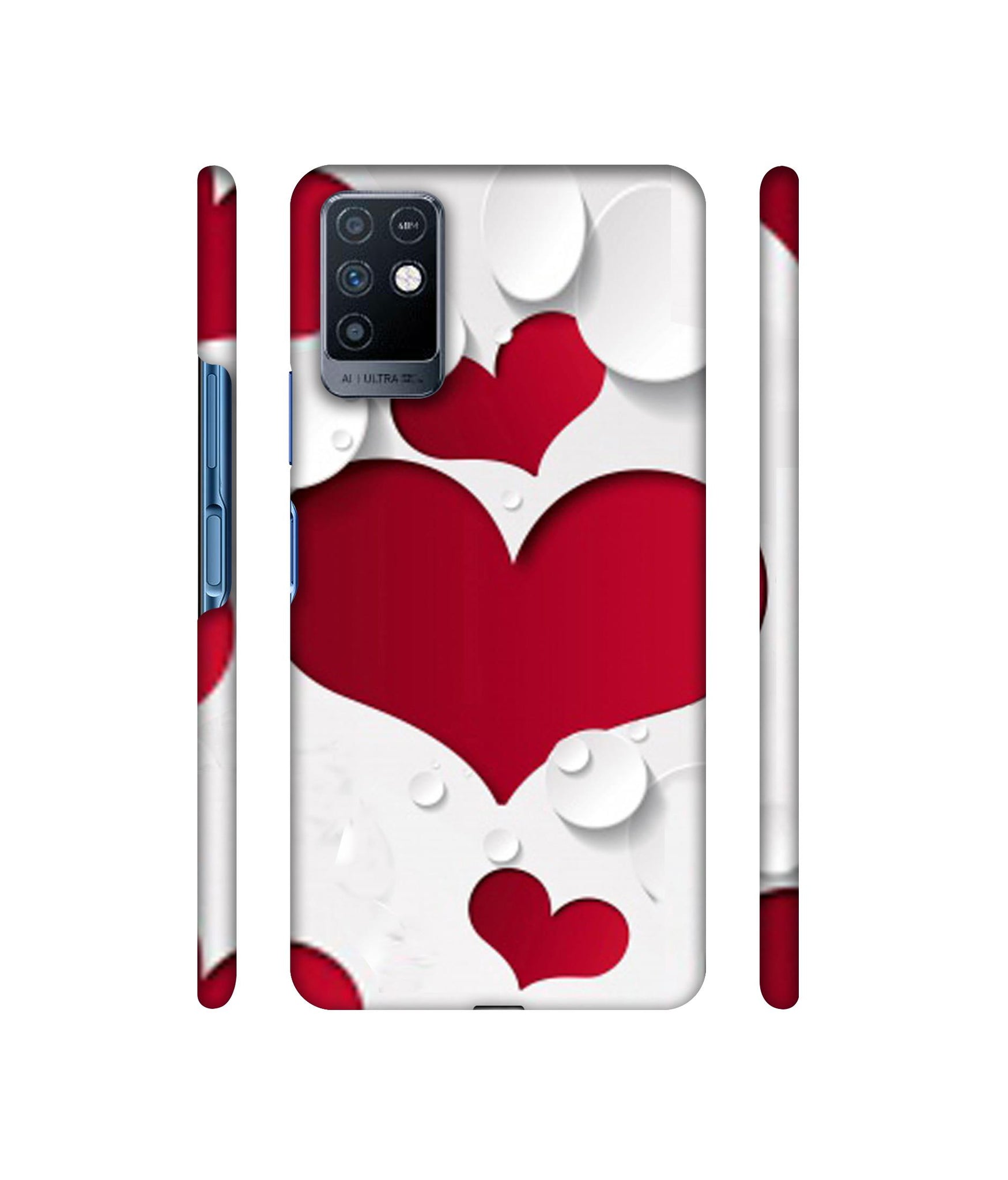 Multiple Hearts Designer Hard Back Cover for Infinix Note 10
