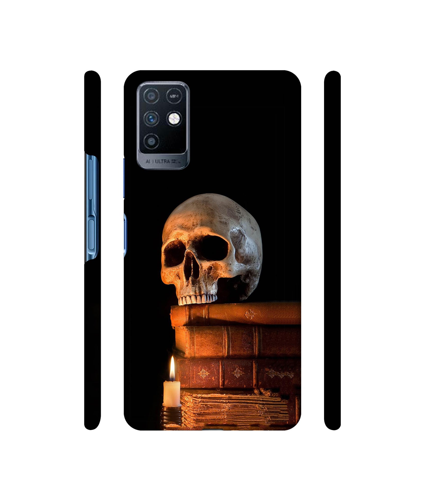 Skull Magic Candles Books Designer Hard Back Cover for Infinix Note 10