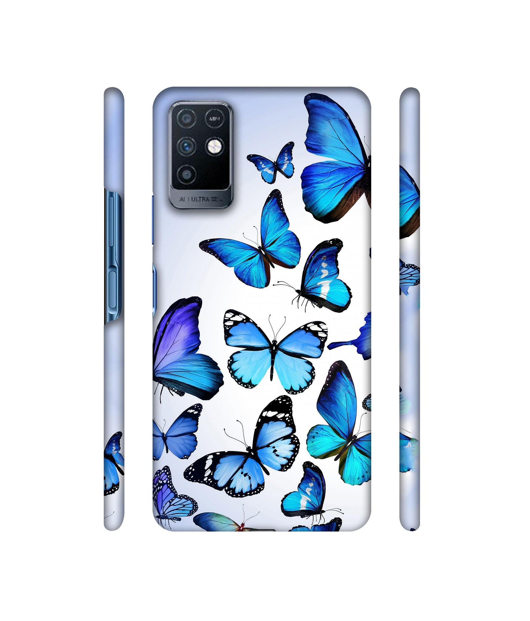 Colorful Flying Butterfly Designer Hard Back Cover for Infinix Note 10