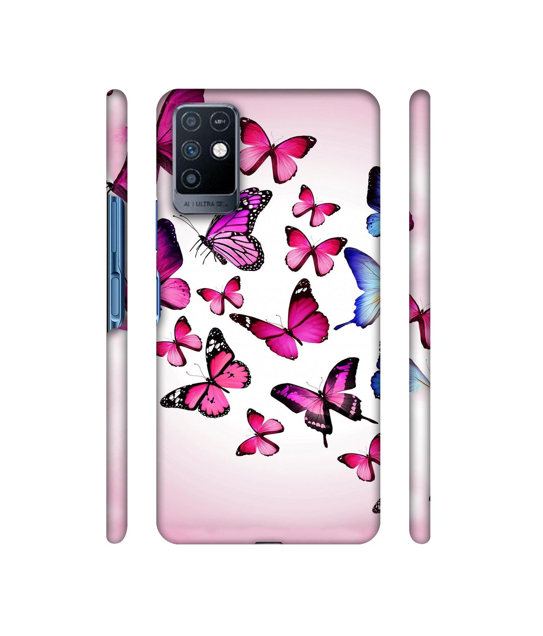Flying Colorful Butterfly Designer Hard Back Cover for Infinix Note 10