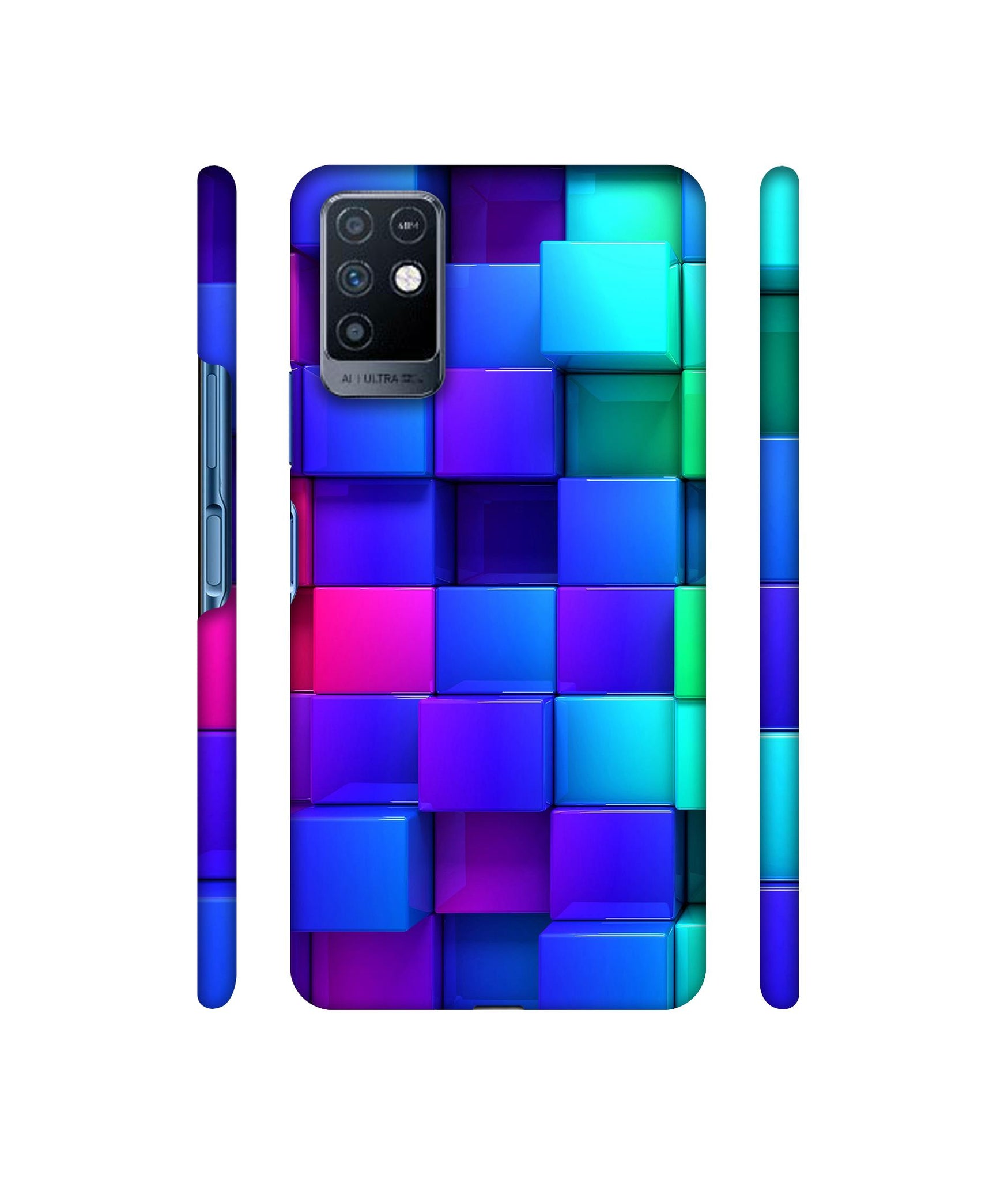 Blocks Rainbow 3D Graphics Designer Hard Back Cover for Infinix Note 10