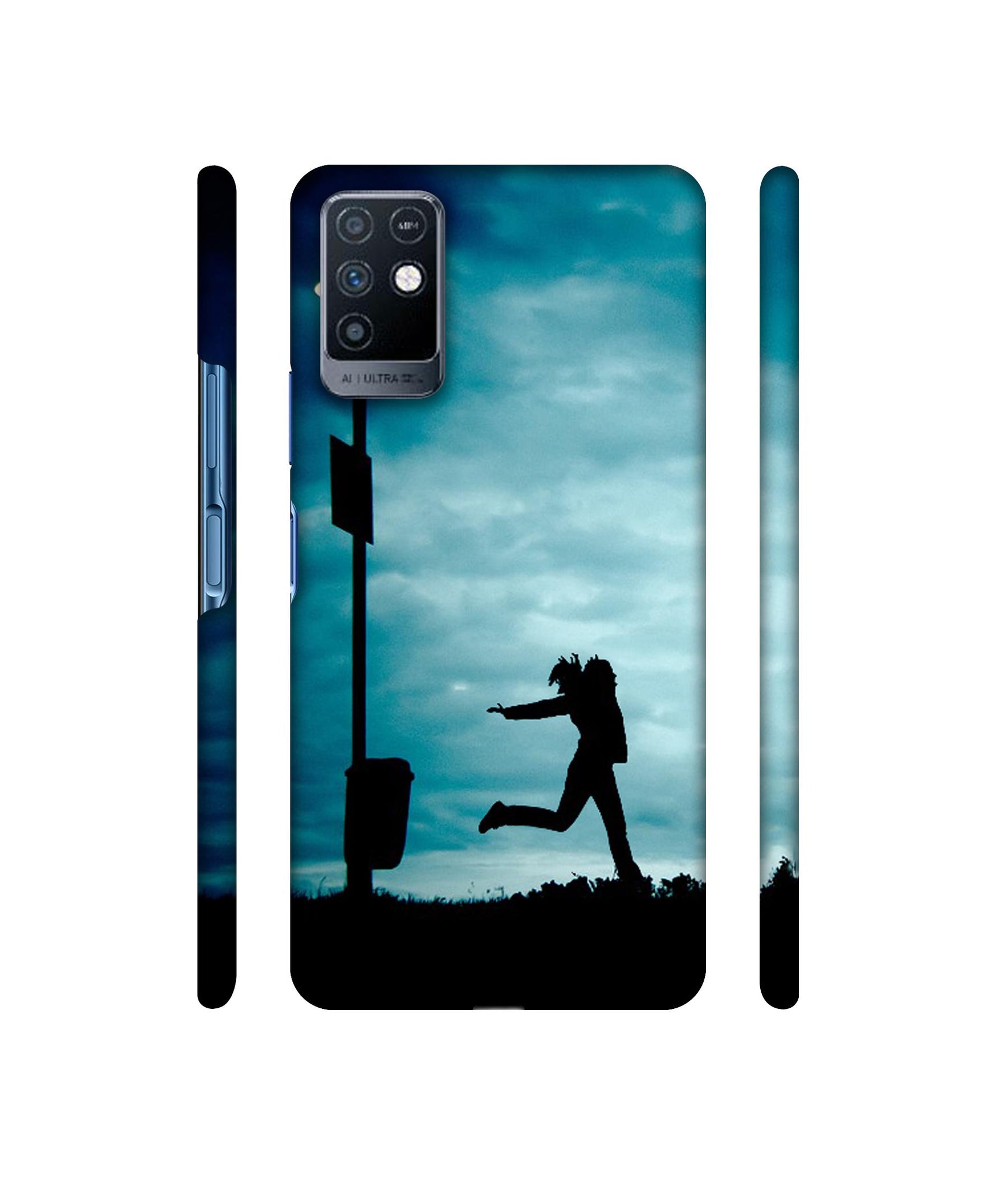 Girl Running At Night Designer Hard Back Cover for Infinix Note 10